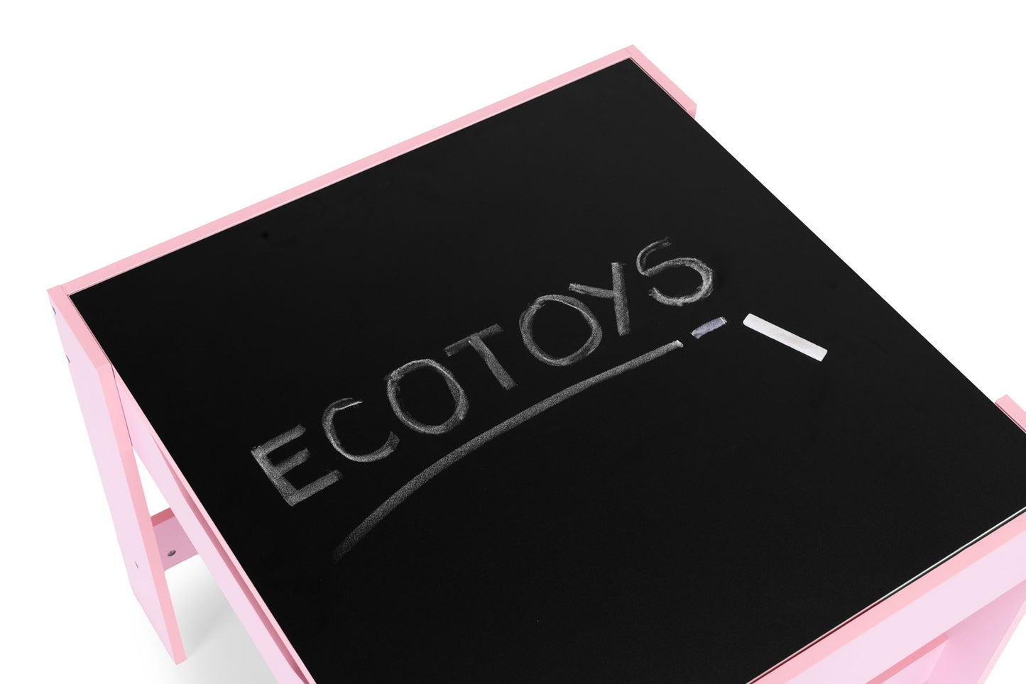 Children’s Furniture Set – Table + 2 Chairs with Chalkboard Pink ECOTOYS
