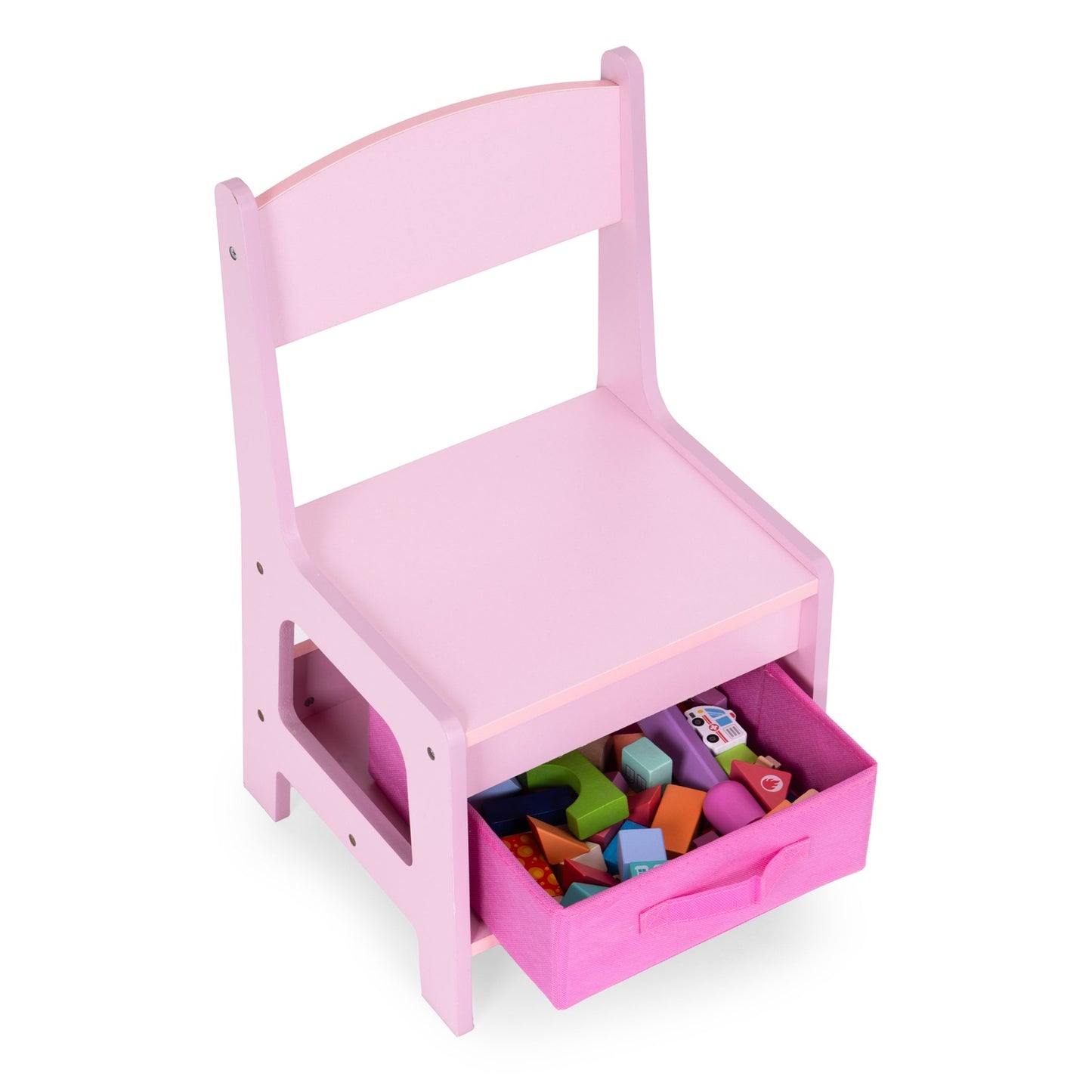 Children’s Furniture Set – Table + 2 Chairs with Chalkboard Pink ECOTOYS