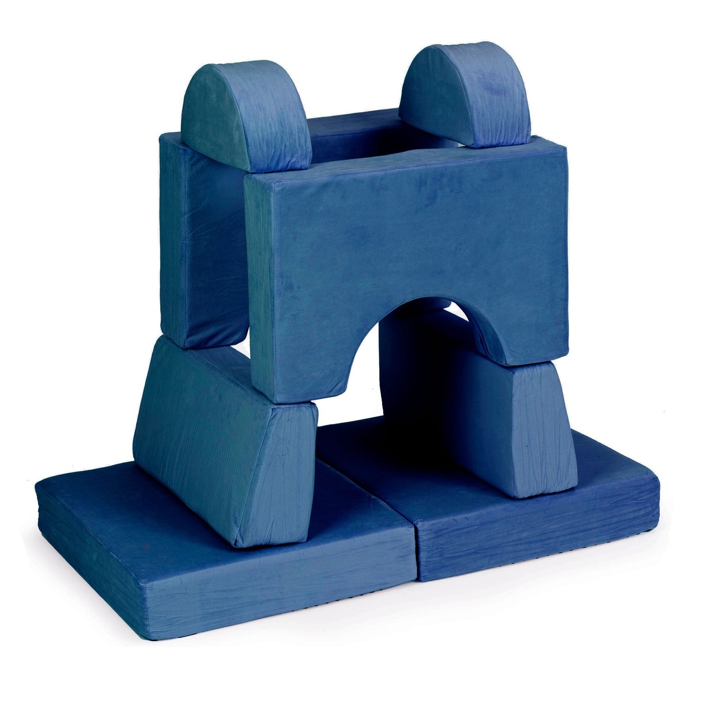 Children's Modular Armchair with 8 Cushions – Blue