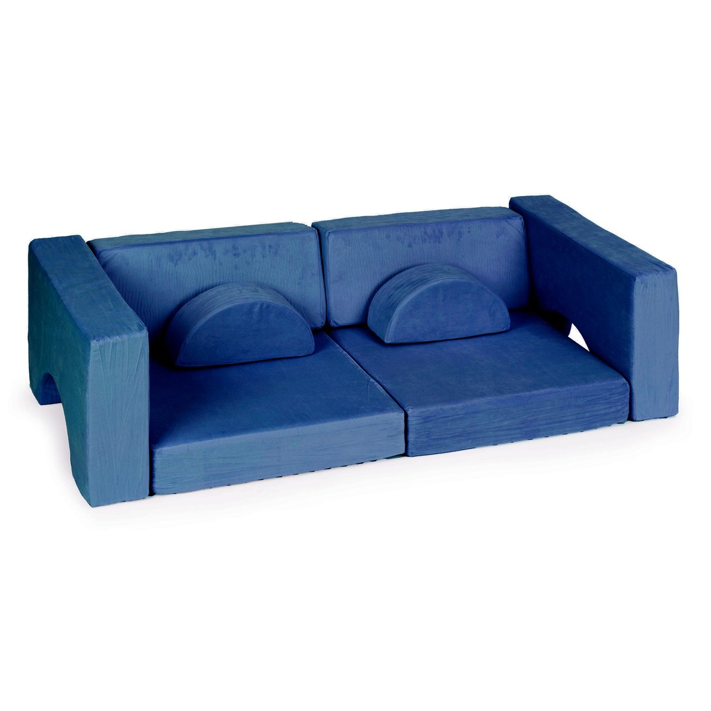 Children's Modular Armchair with 8 Cushions – Blue