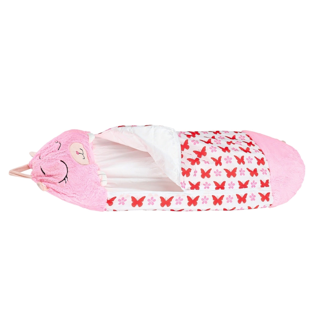 Children's Sleeping Bag with Pillow, 2-in-1, 135x50cm, Pink