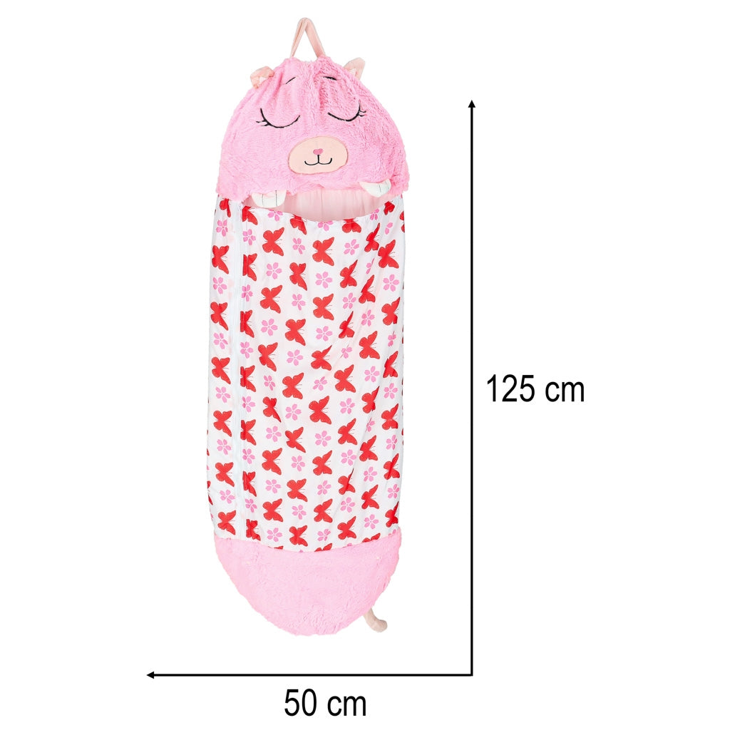 Children's Sleeping Bag with Pillow, 2-in-1, 135x50cm, Pink