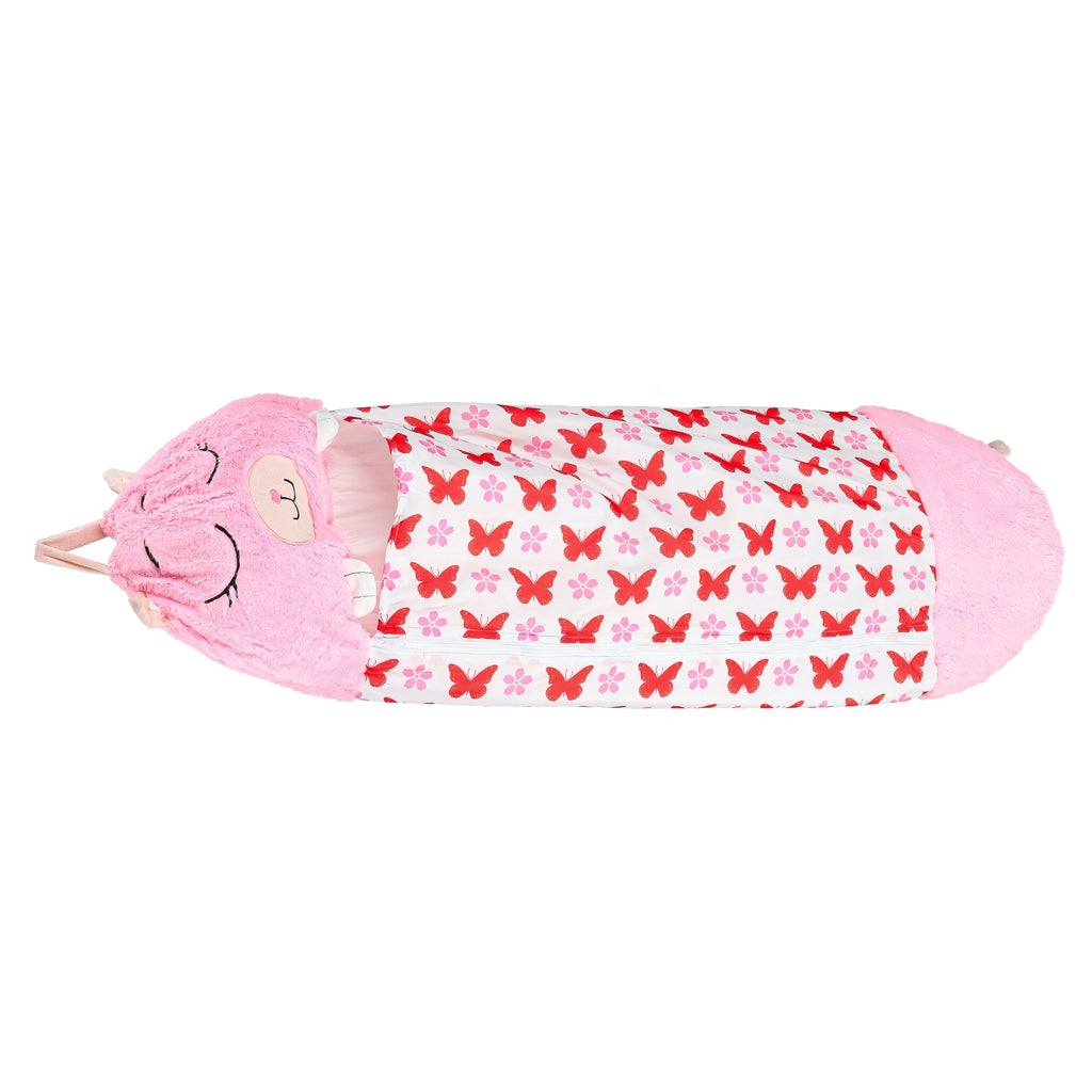 Children's Sleeping Bag with Pillow, 2-in-1, 135x50cm, Pink