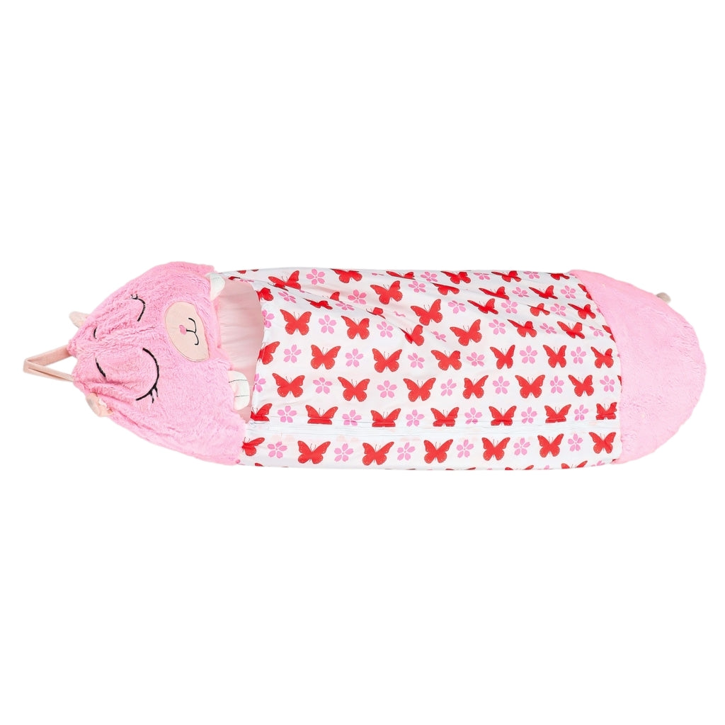 Children's Sleeping Bag with Pillow, 2-in-1, 135x50cm, Pink