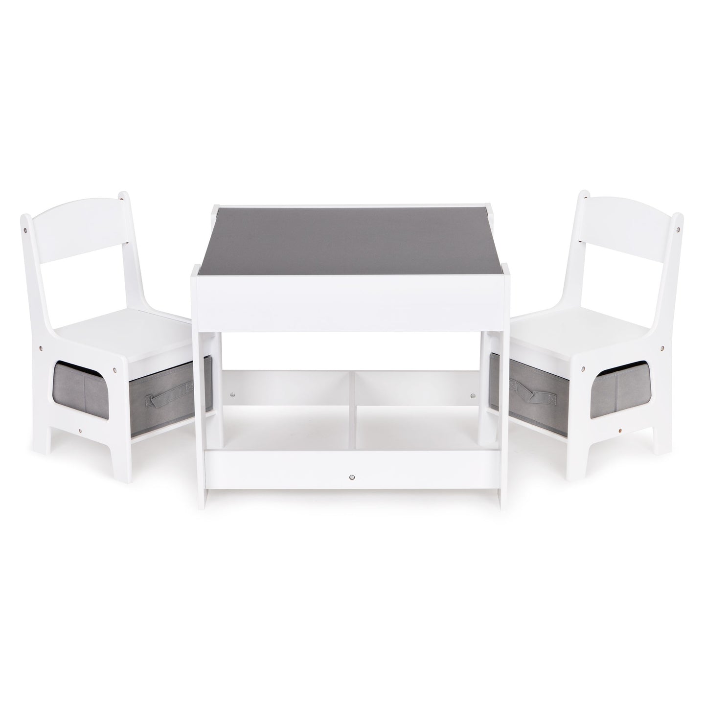 Children's Table Set with Chalkboard & Storage