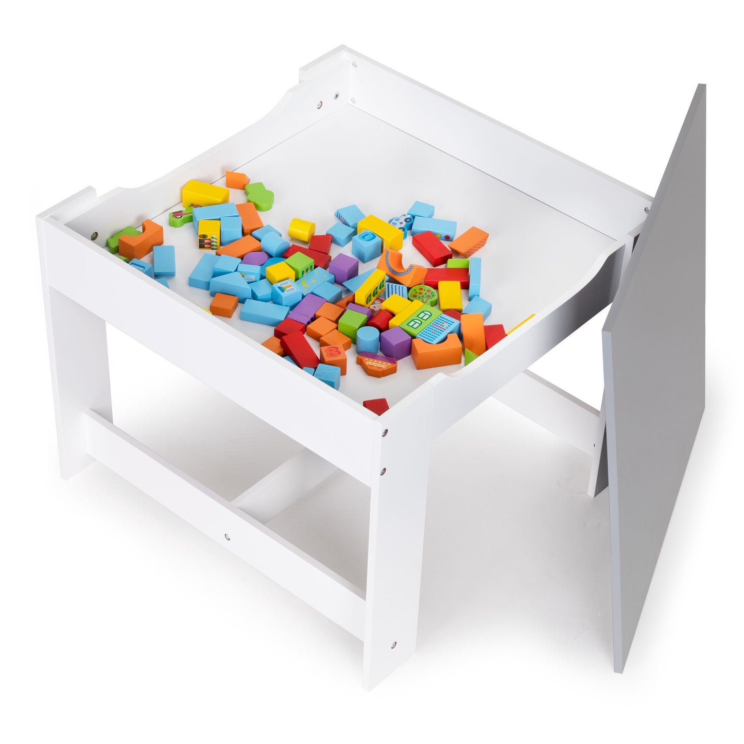 Children's Table Set with Chalkboard & Storage