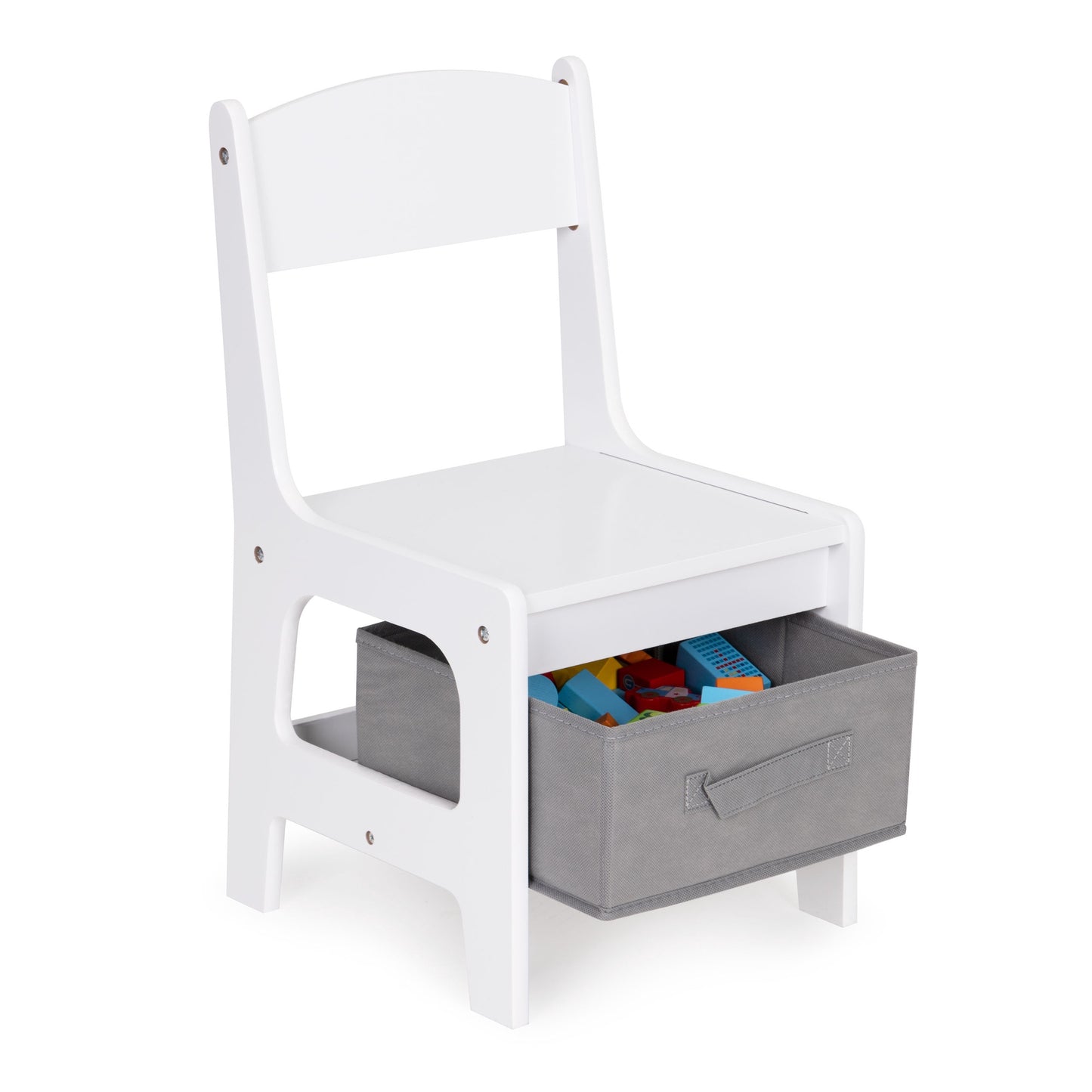 Children's Table Set with Chalkboard & Storage
