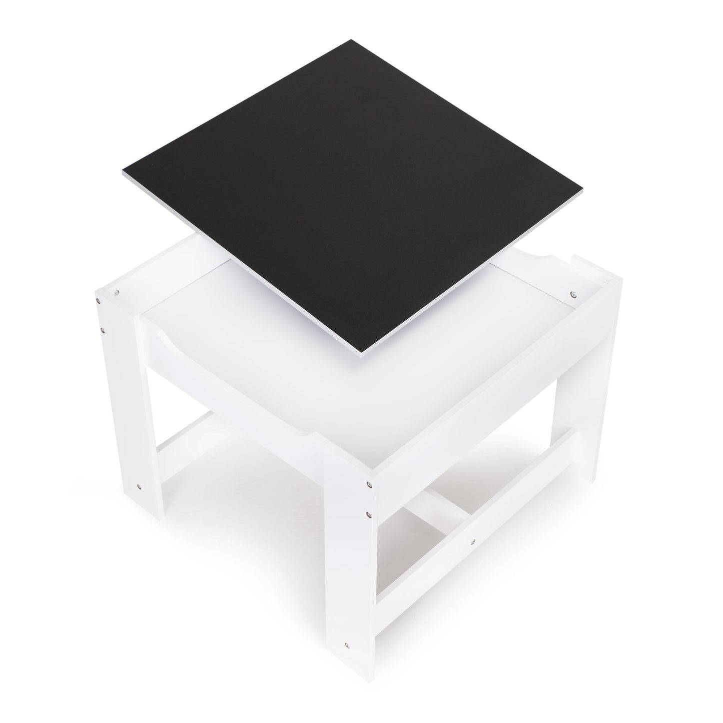 Children's Table Set with Chalkboard & Storage