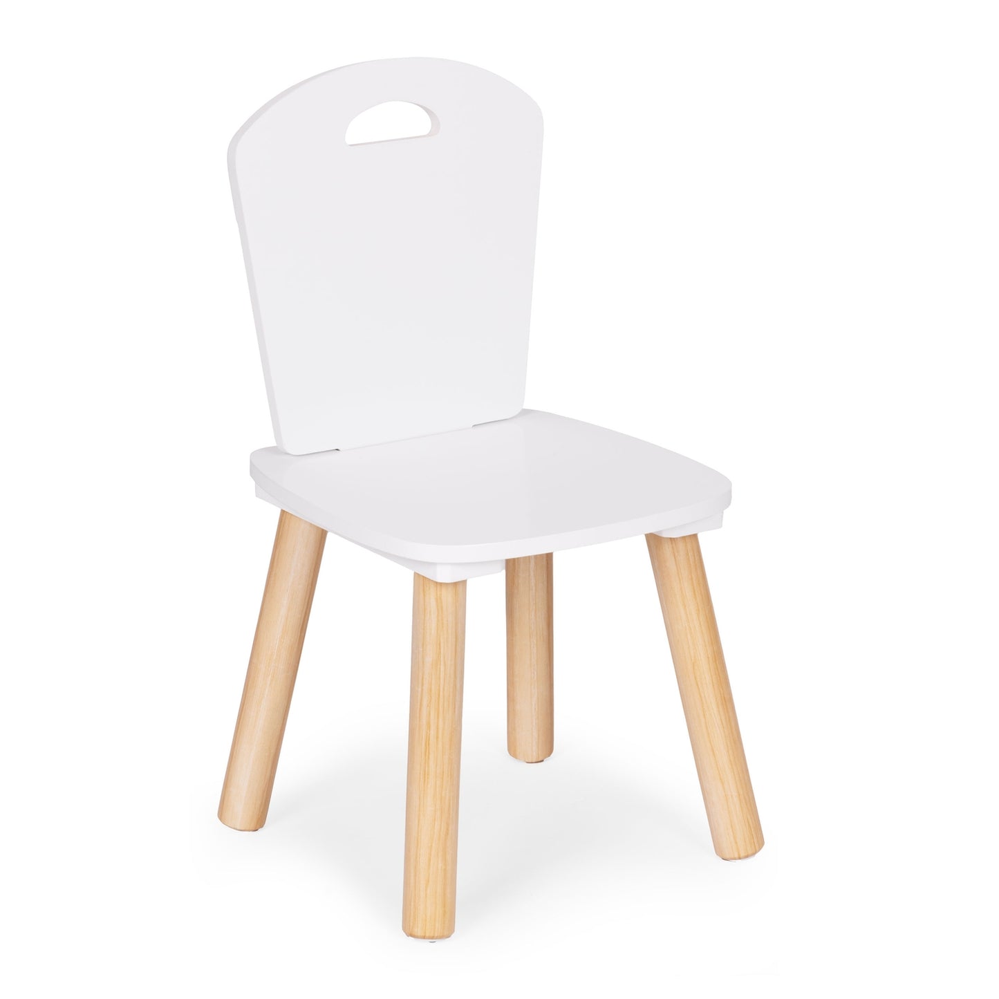 Children's Table and 2 Chairs Set, Wood & MDF, White