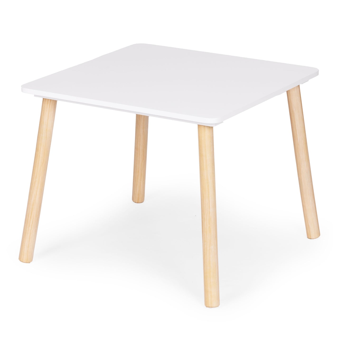 Children's Table and 2 Chairs Set, Wood & MDF, White