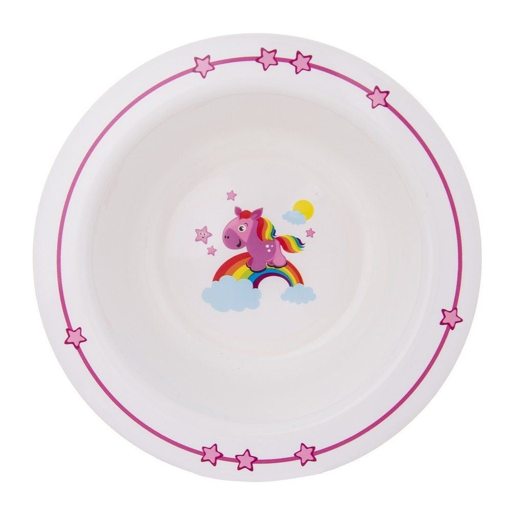 Children's Tableware Set with Colorful Unicorn Motif