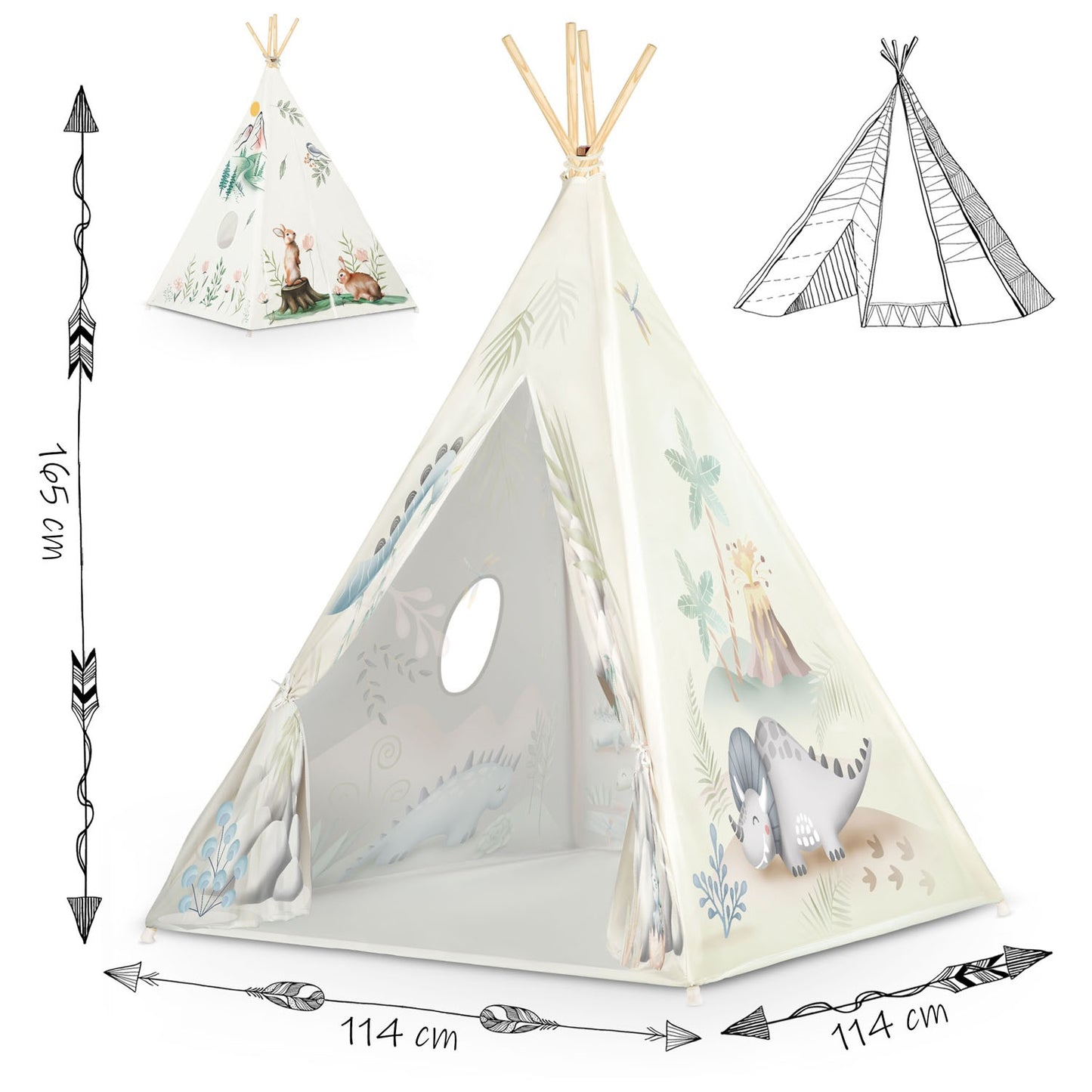 Children's Tent Nukido - Dinosaurs