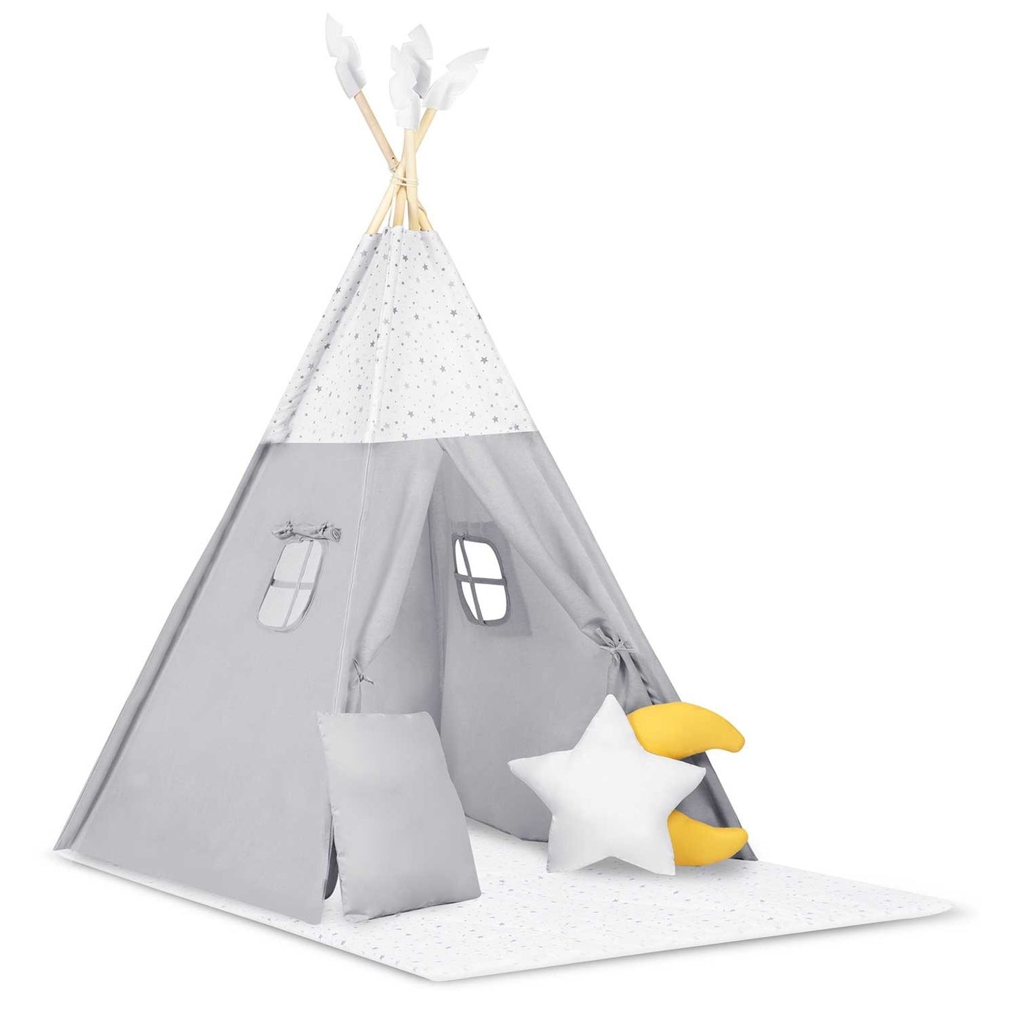 Children's Tipi Tent NK-406 Nukido - Light Grey