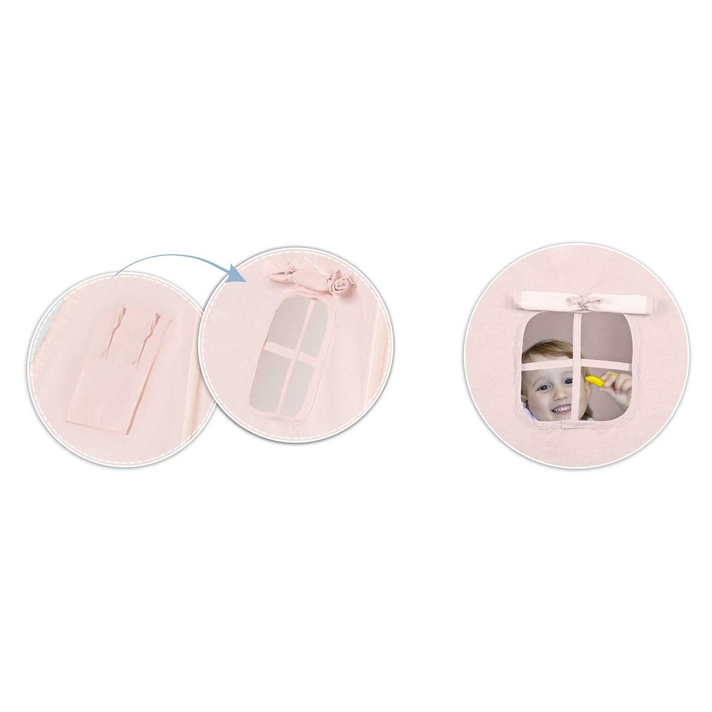 Children's Tipi tent NK-406 Nukido - Light pink