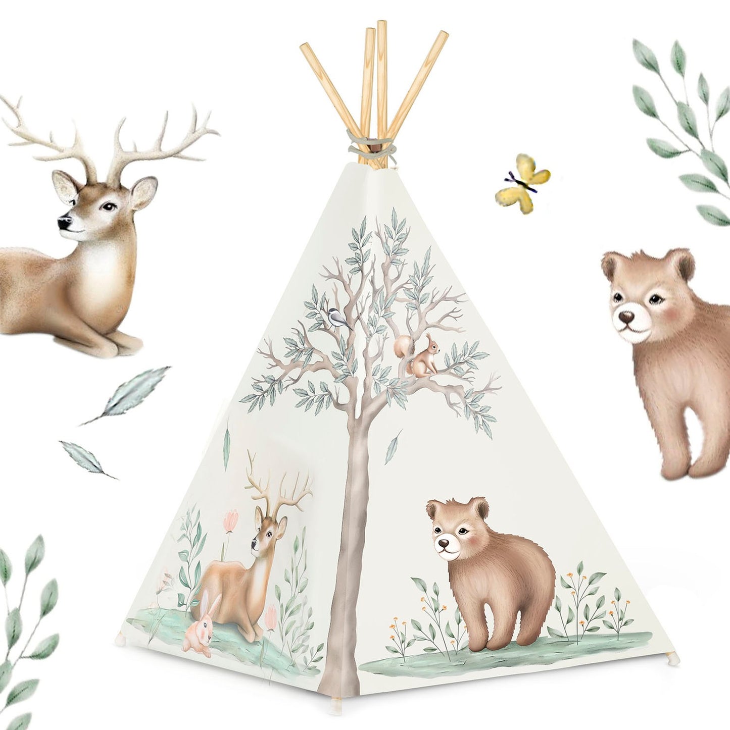 Children's Tipi tent Nukido - Beige