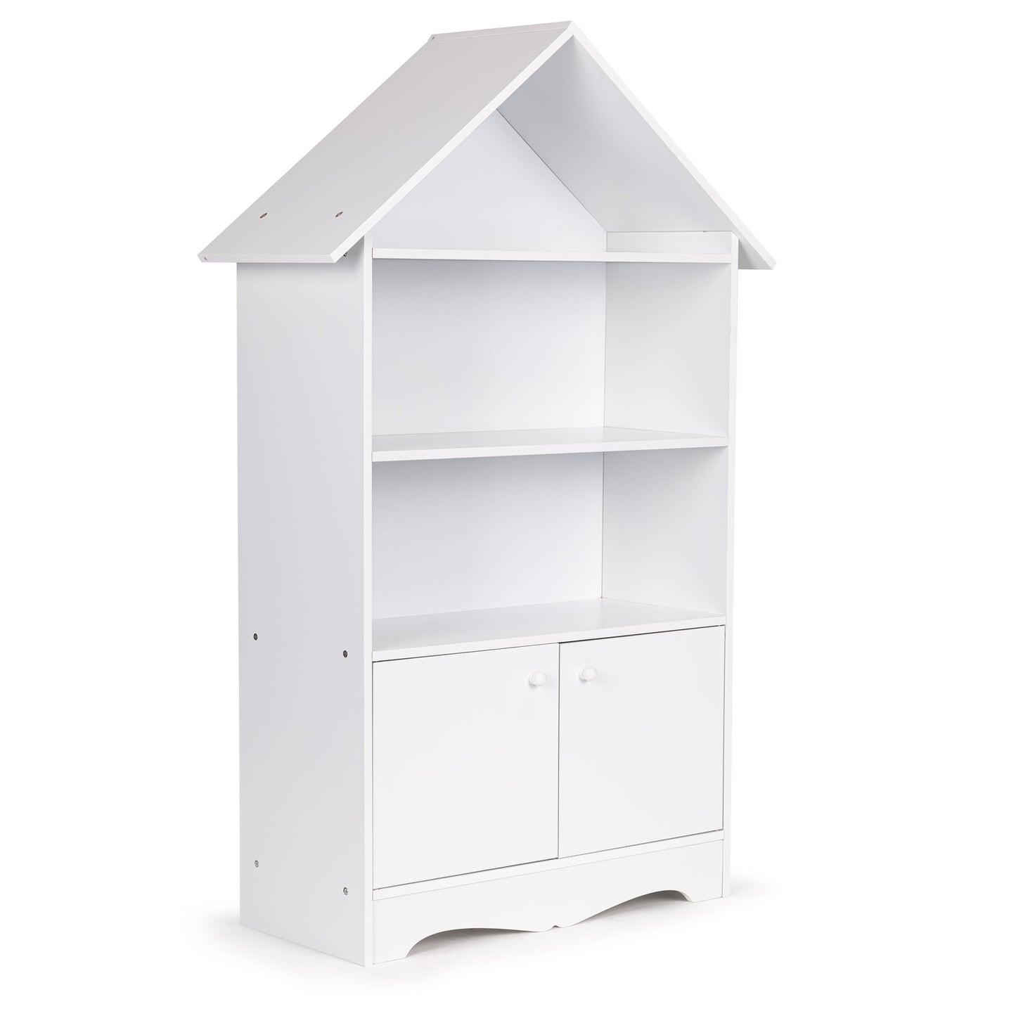 Children's White House-Shaped Bookshelf with Cabinet