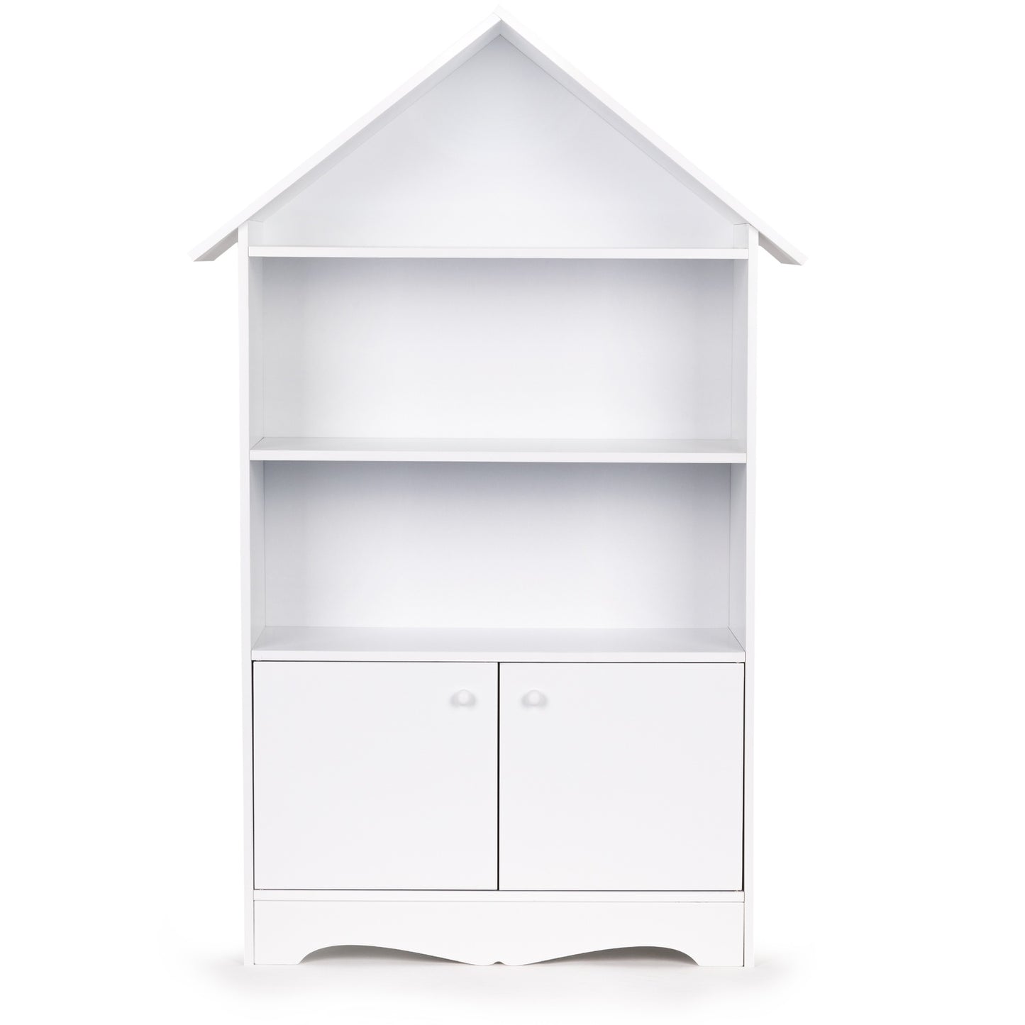 Children's White House-Shaped Bookshelf with Cabinet