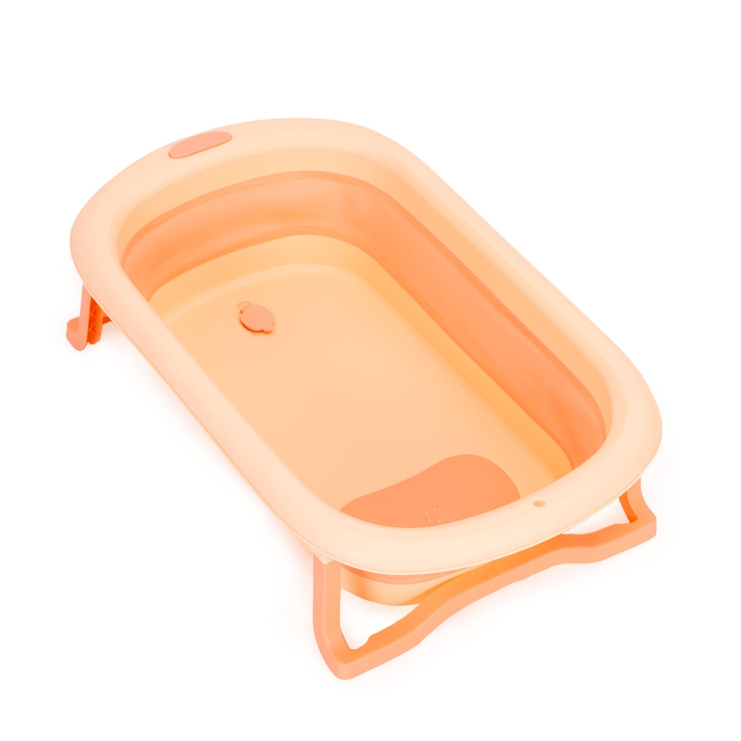 Children's bathtub, foldable tourist bathtub with drain, pink
