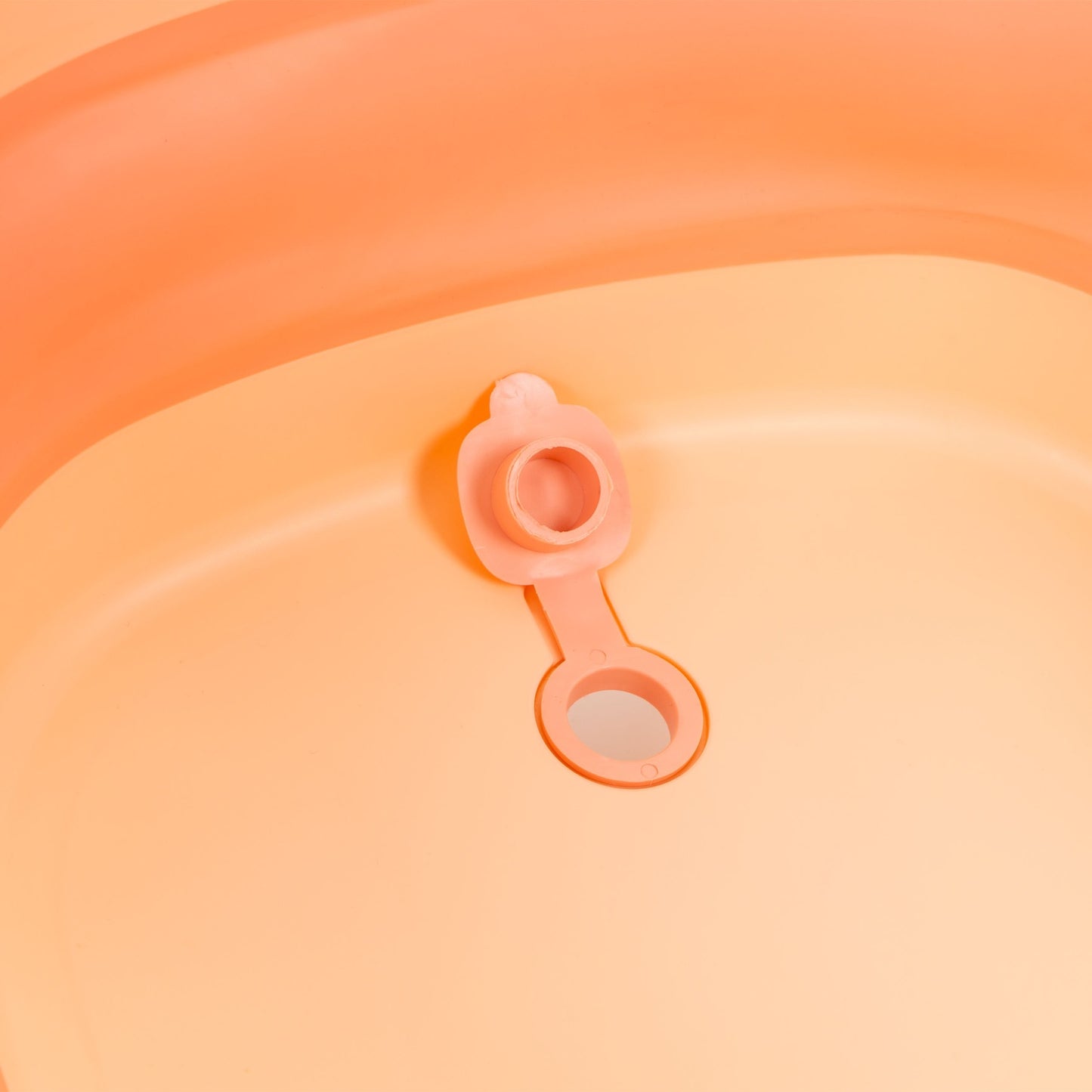 Children's bathtub, foldable tourist bathtub with drain, pink