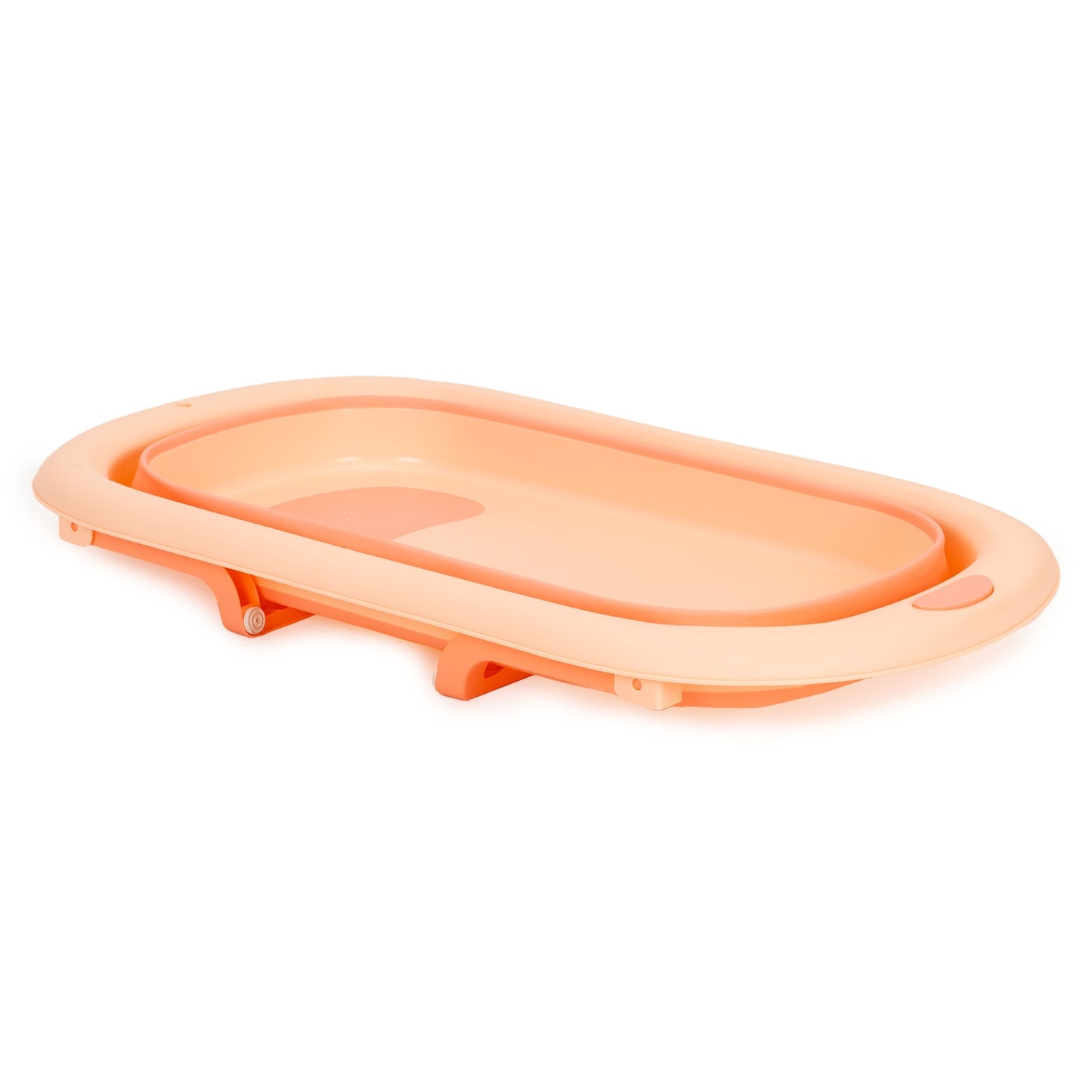Children's bathtub, foldable tourist bathtub with drain, pink