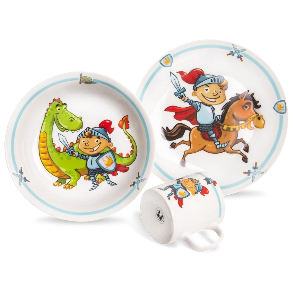 Children's breakfast set: plate, bowl, mug, dishwasher safe