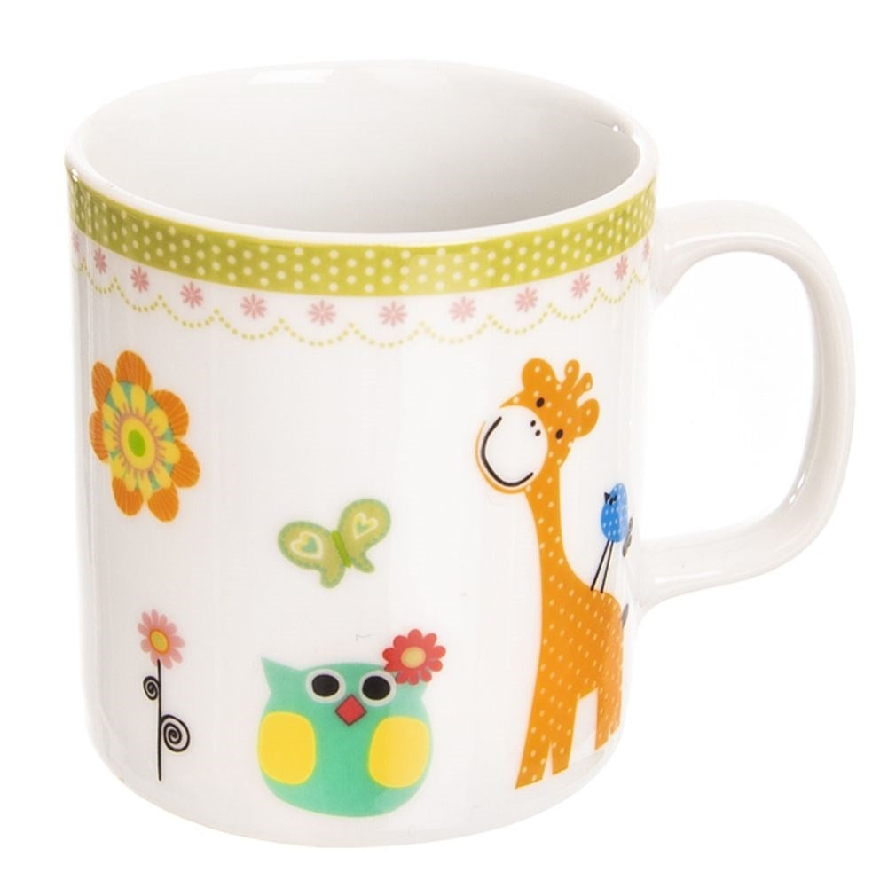 Children's breakfast set with charming animal motifs, dishwasher safe