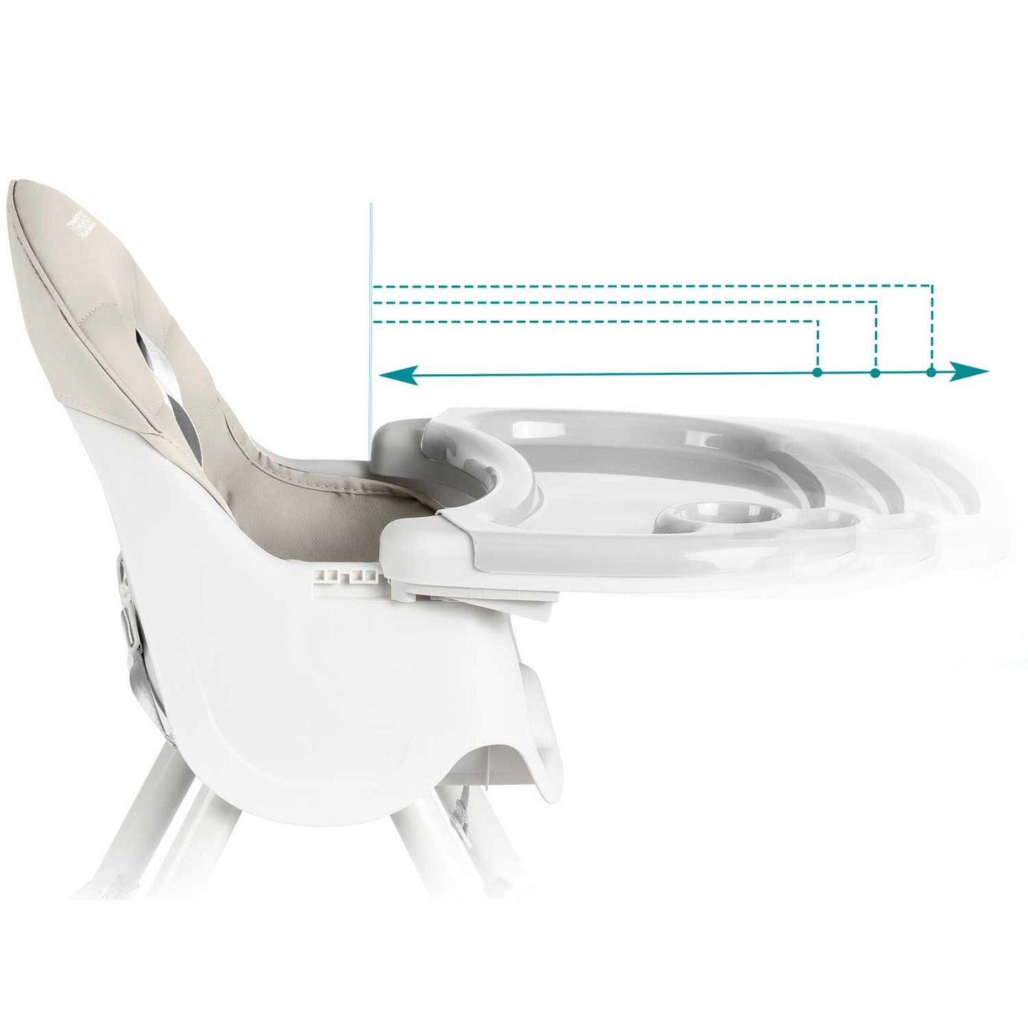 Children's chair with table Milo - gray
