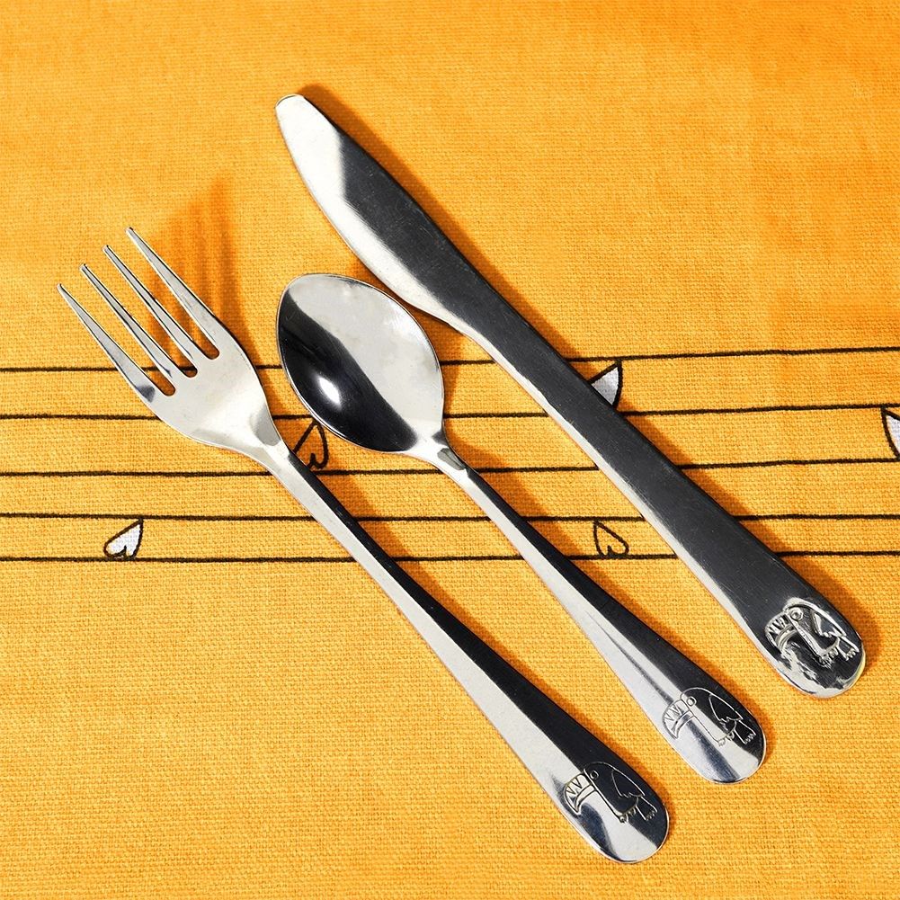 Children's cutlery set 3 parts with pelican, stainless steel