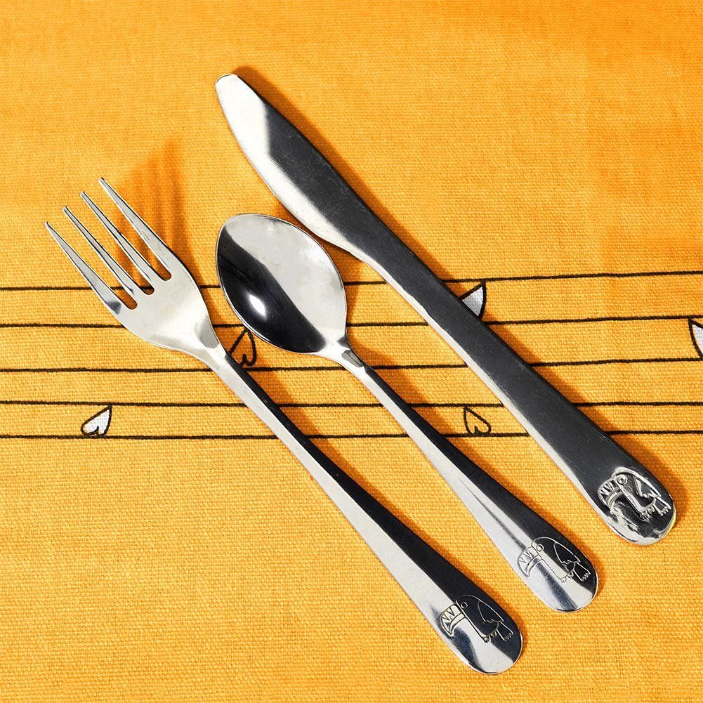 Children's cutlery set 3 parts with pelican, stainless steel