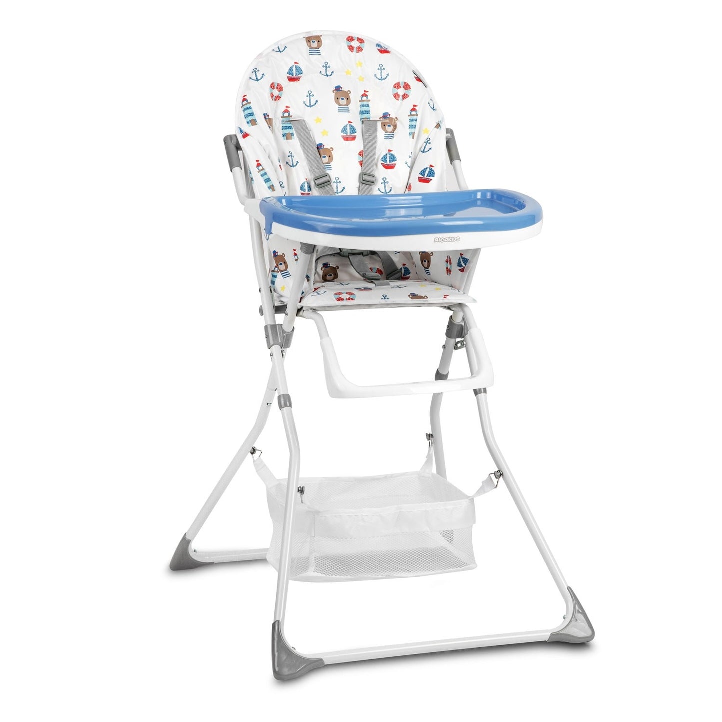 Eldo feeding chair white and blue