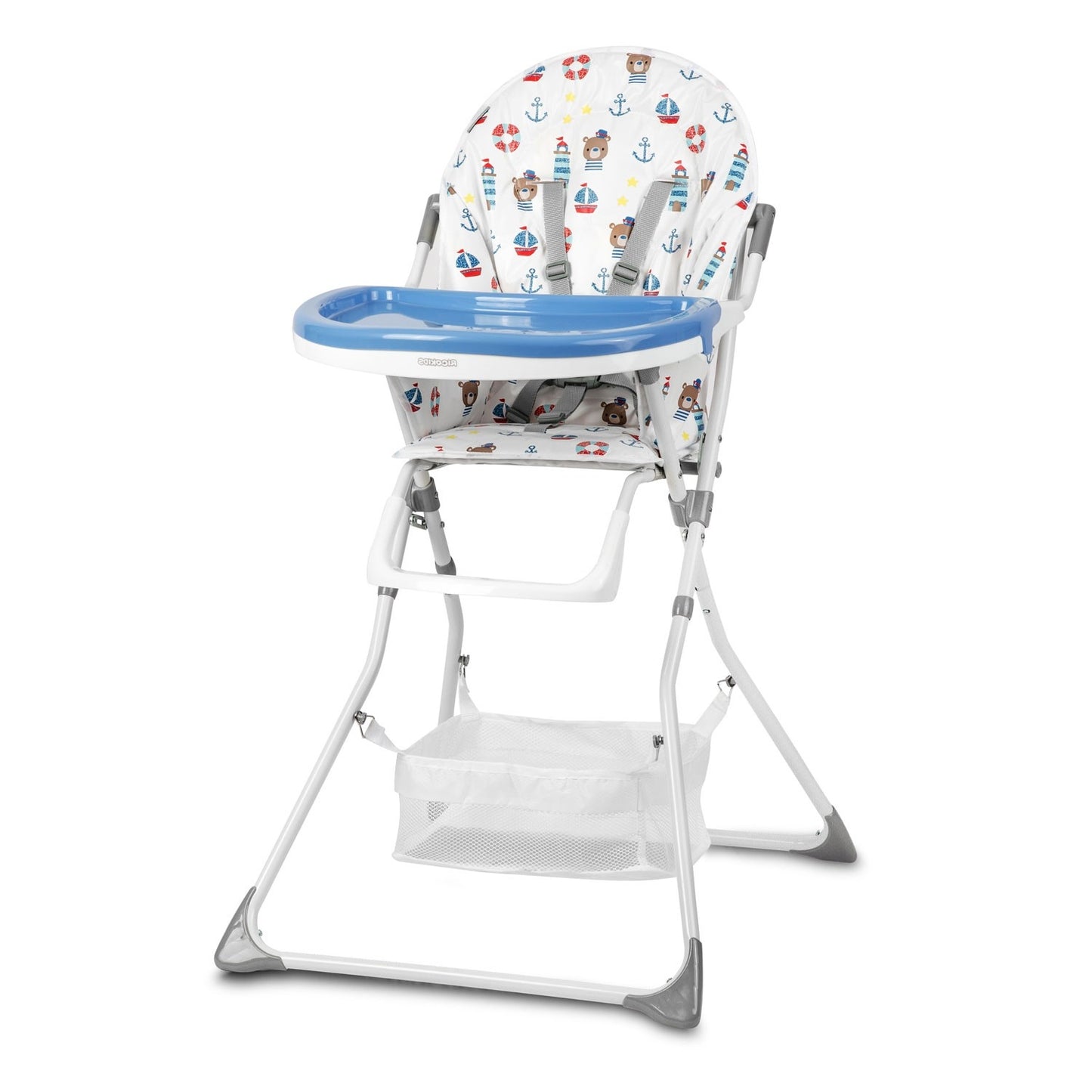 Eldo feeding chair white and blue
