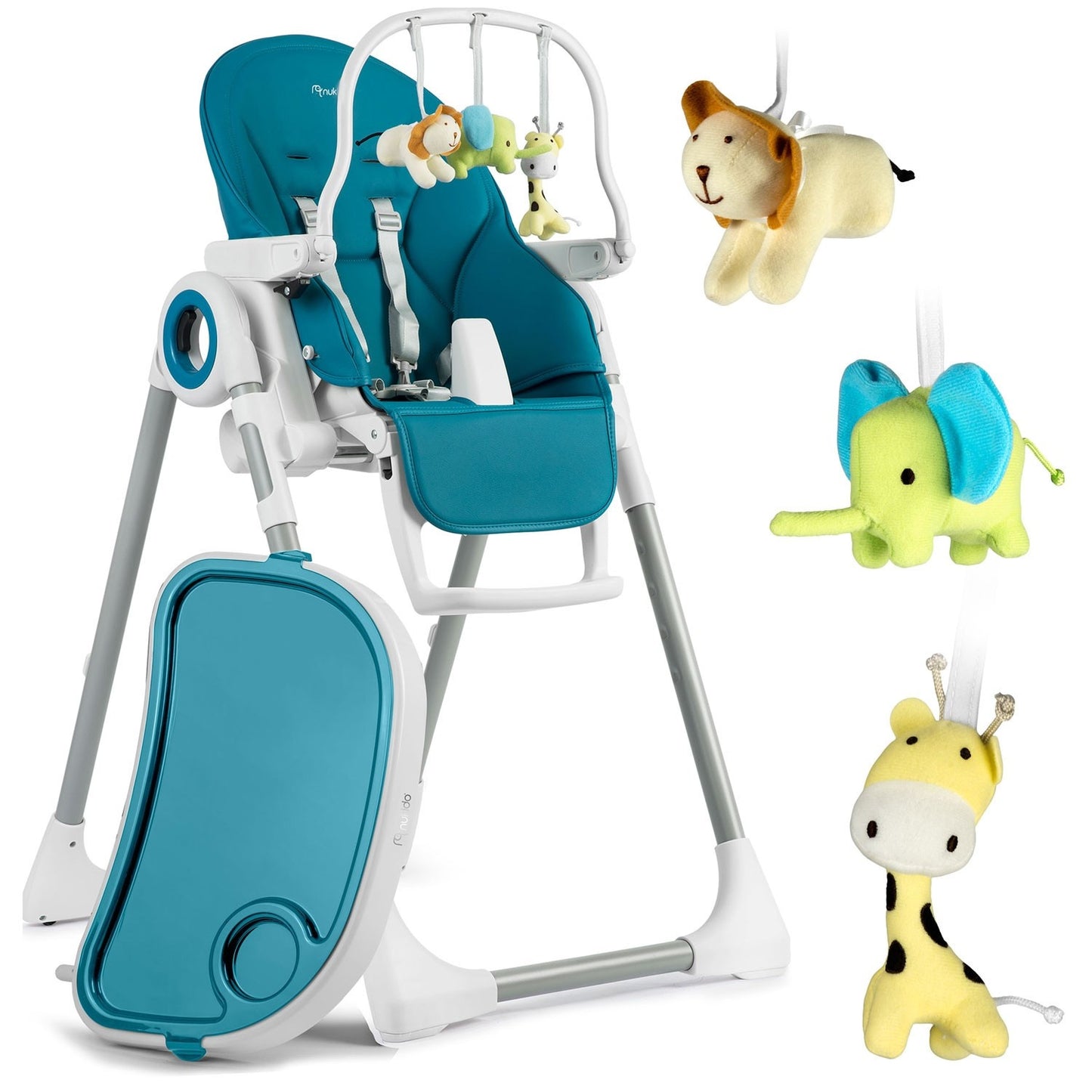Children's dining chair with table and bed Belo dark blue + toy bow