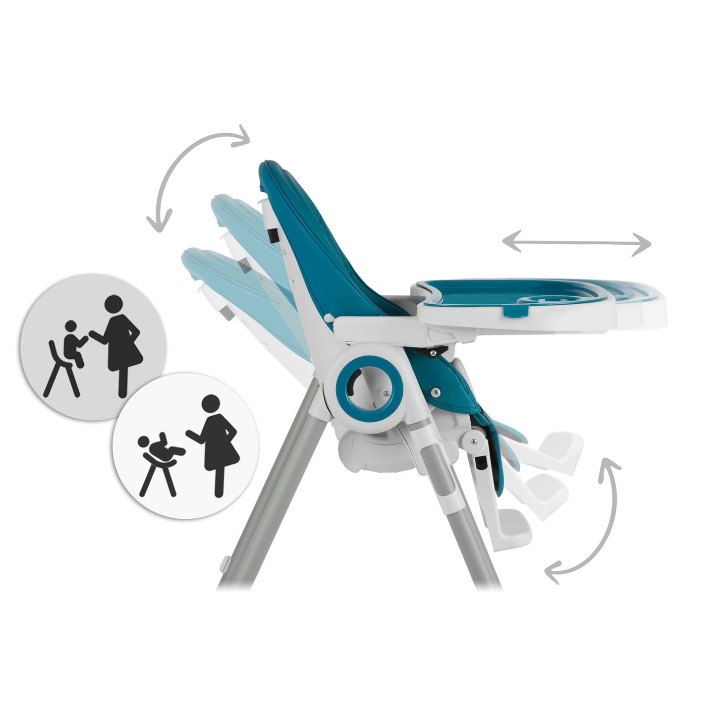 Children's dining chair with table and bed Belo dark blue + toy bow