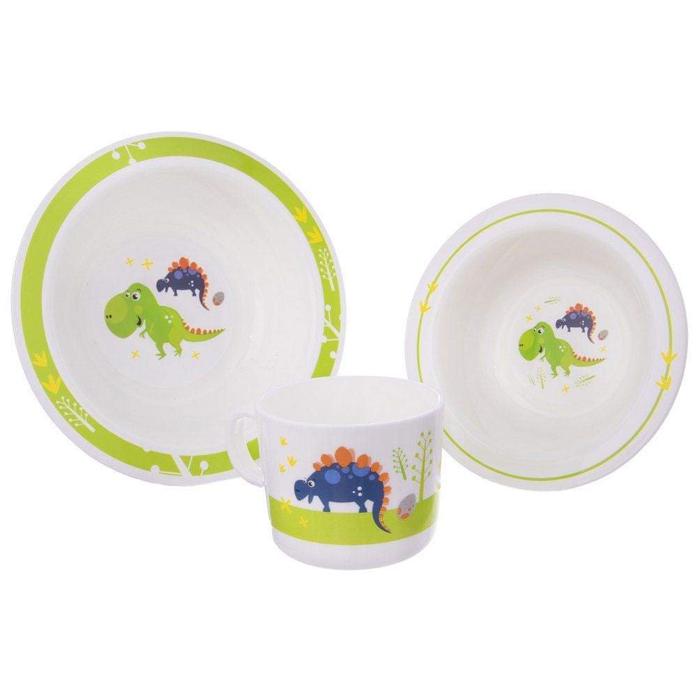 Children's dinosaur breakfast set, 3 pieces