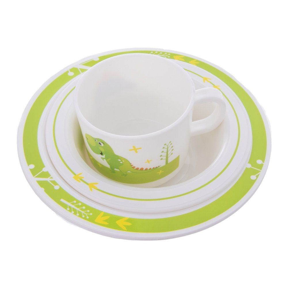 Children's dinosaur breakfast set, 3 pieces