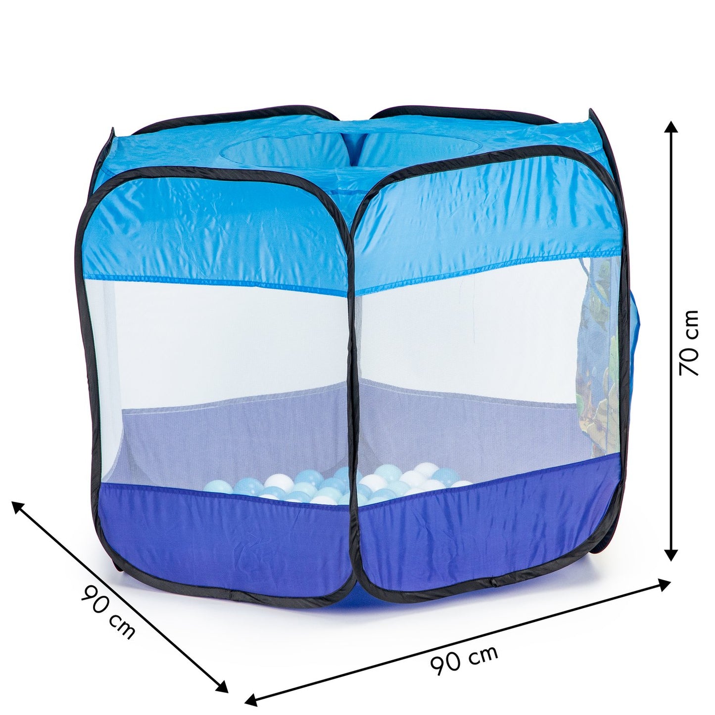 Children's fold-out dry pool tent 100 balls