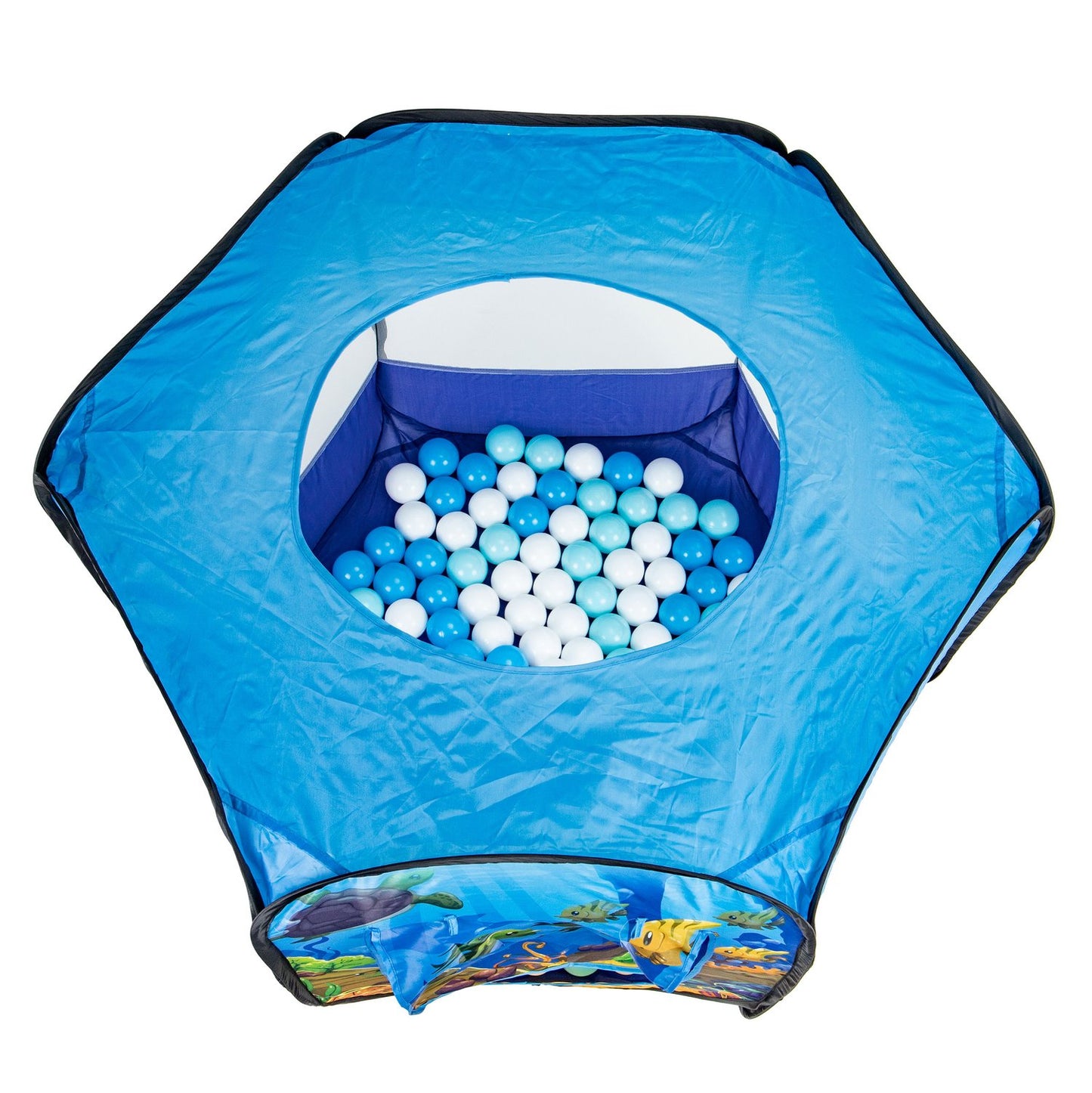 Children's fold-out dry pool tent 100 balls