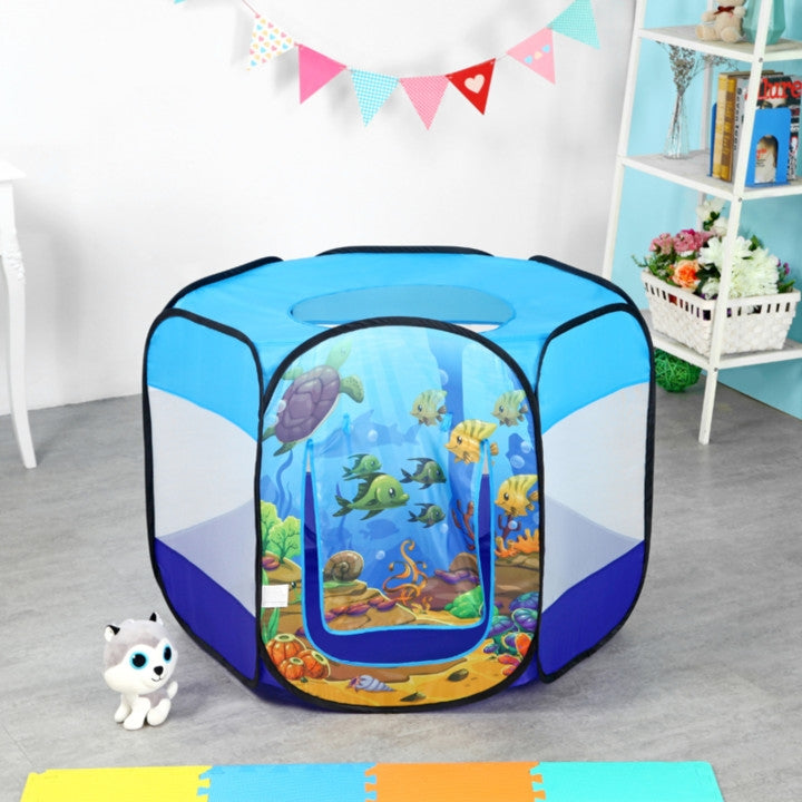 Children's fold-out dry pool tent 100 balls