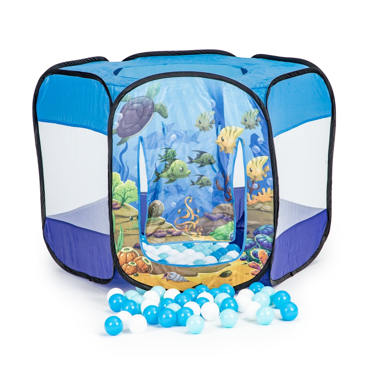 Children's fold-out dry pool tent 100 balls