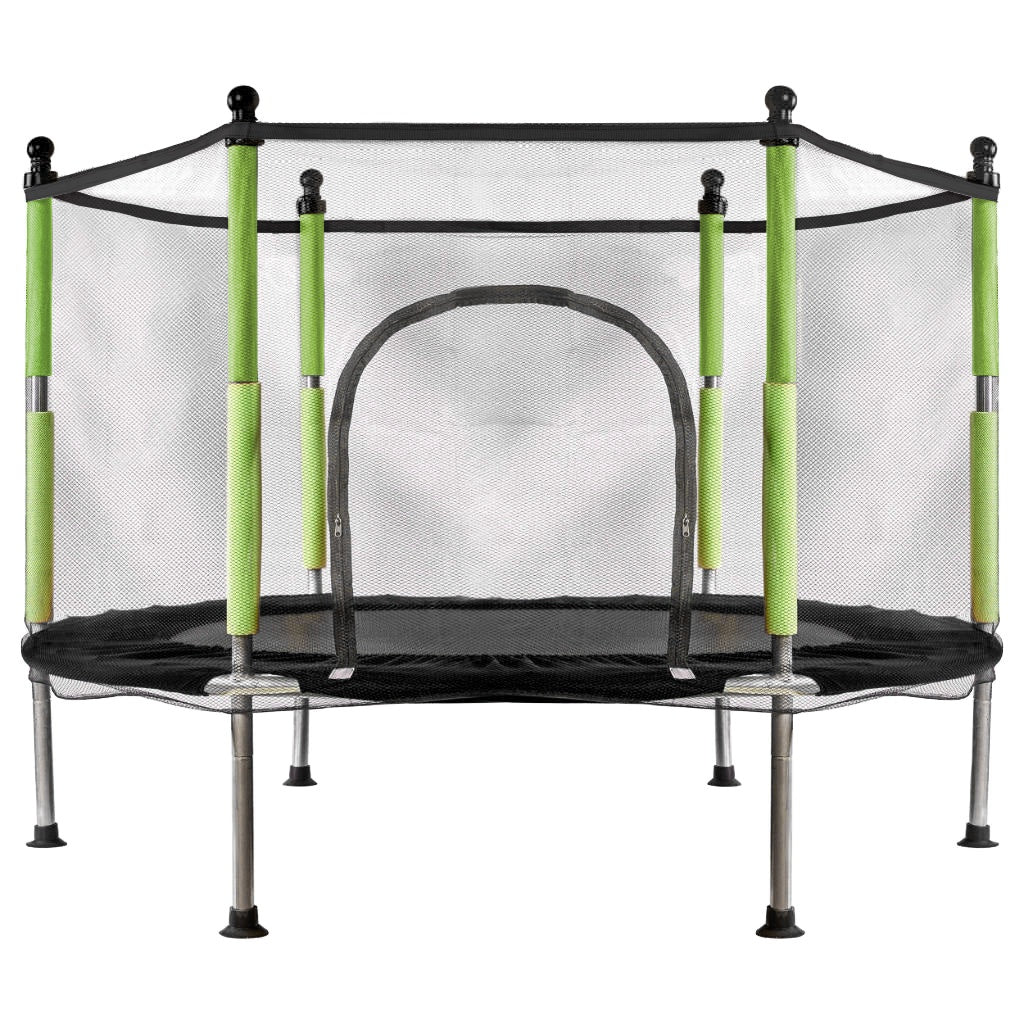 Children's garden trampoline net 140 cm green