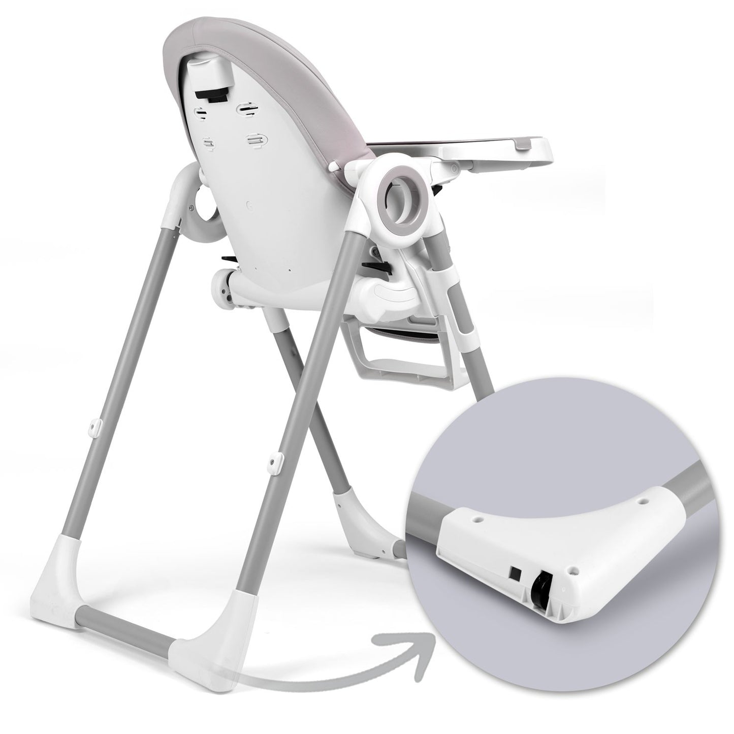 Children's high chair with table Nukido Belo purple + toy bow