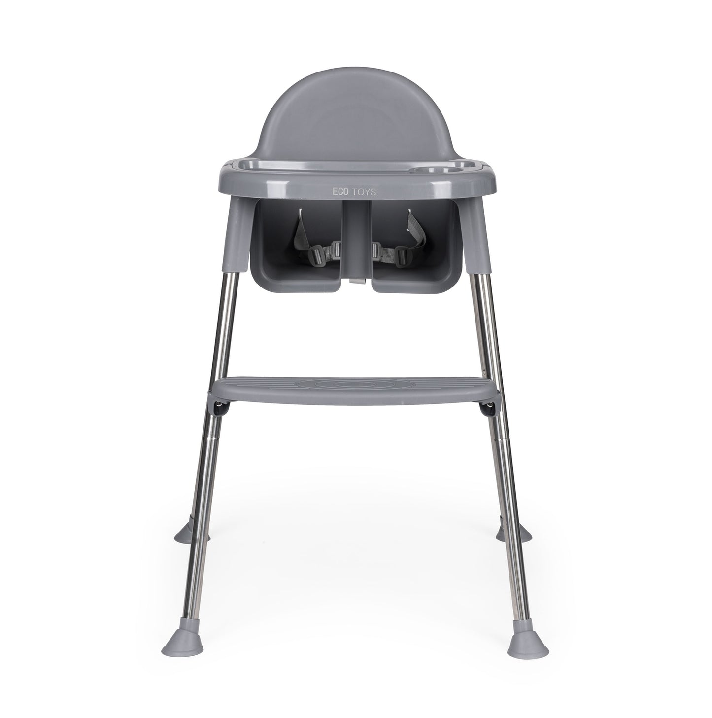 Children's high feeding chair 2in1 with tray and belts