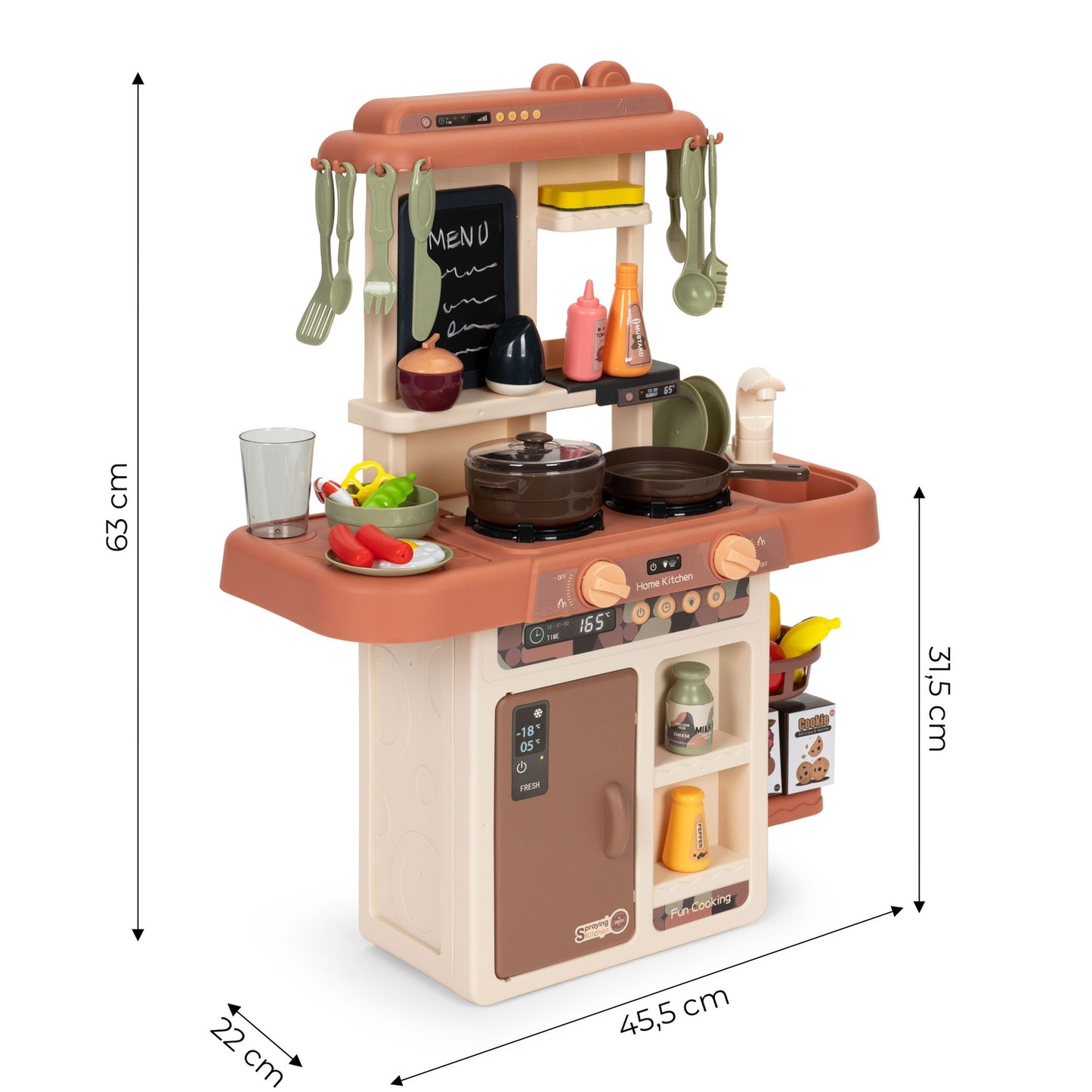Children's kitchen sounds LED steam generator 42 accessories
