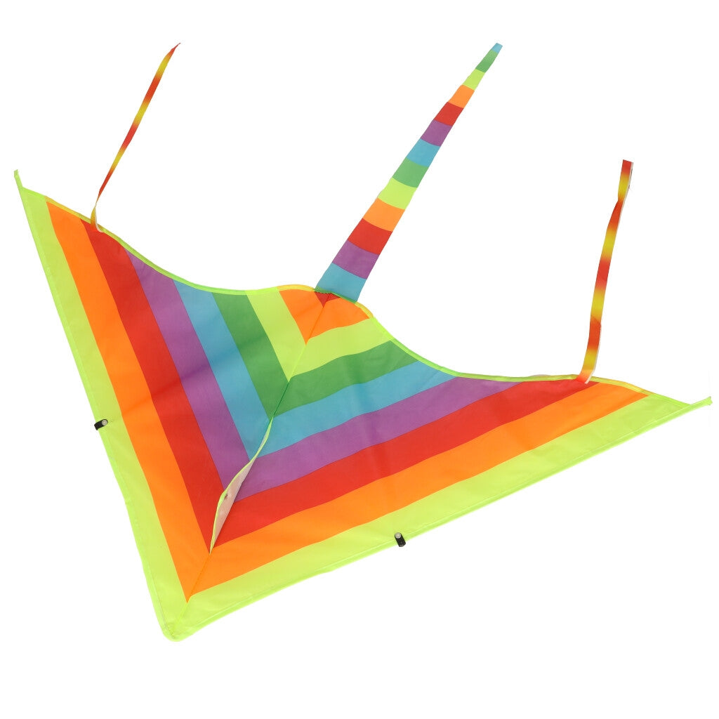 Children's large triangular rainbow kite