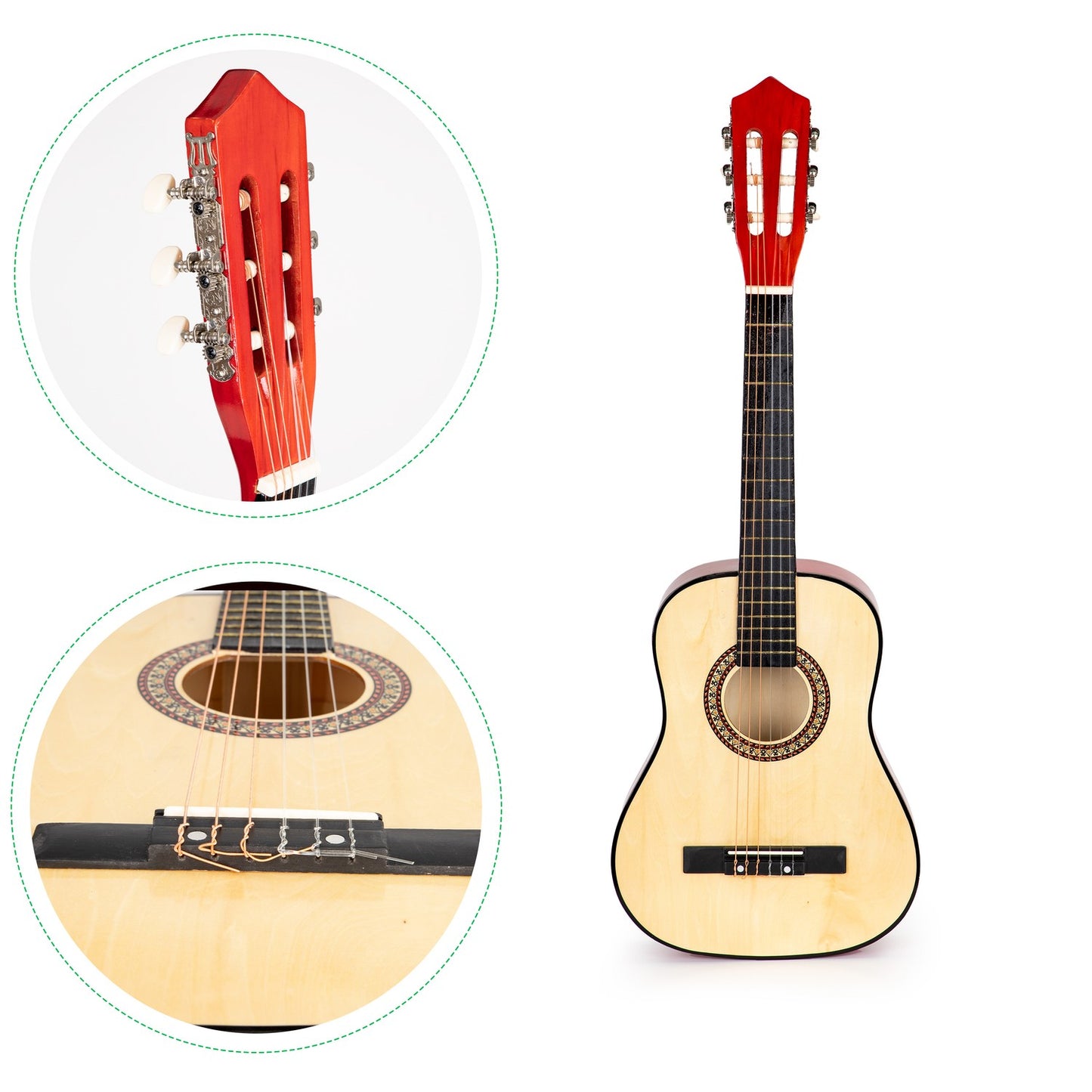 Children's large wooden guitar 6 strings ECOTOYS