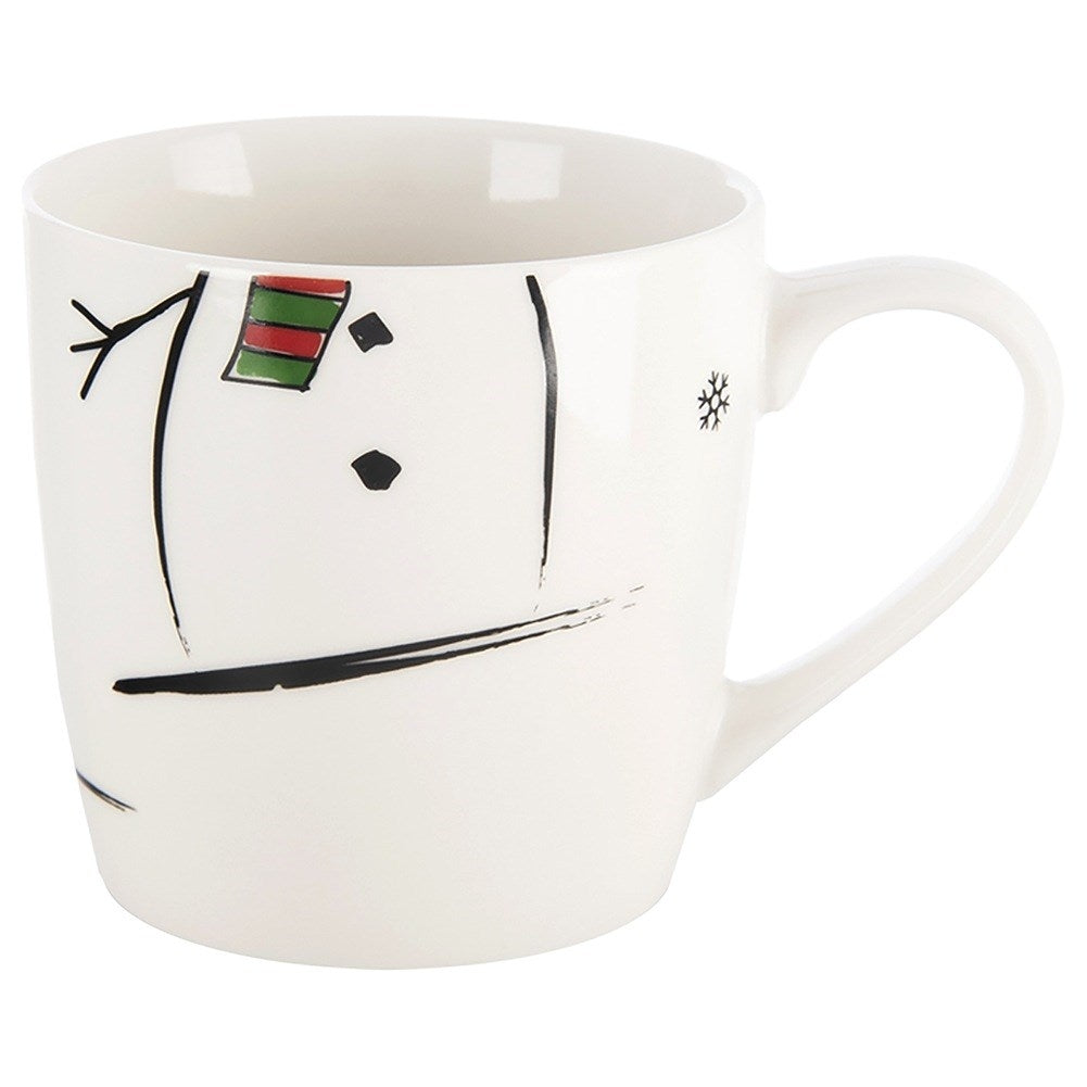 Children's mug with bowl, porcelain snowman, 2 pcs.