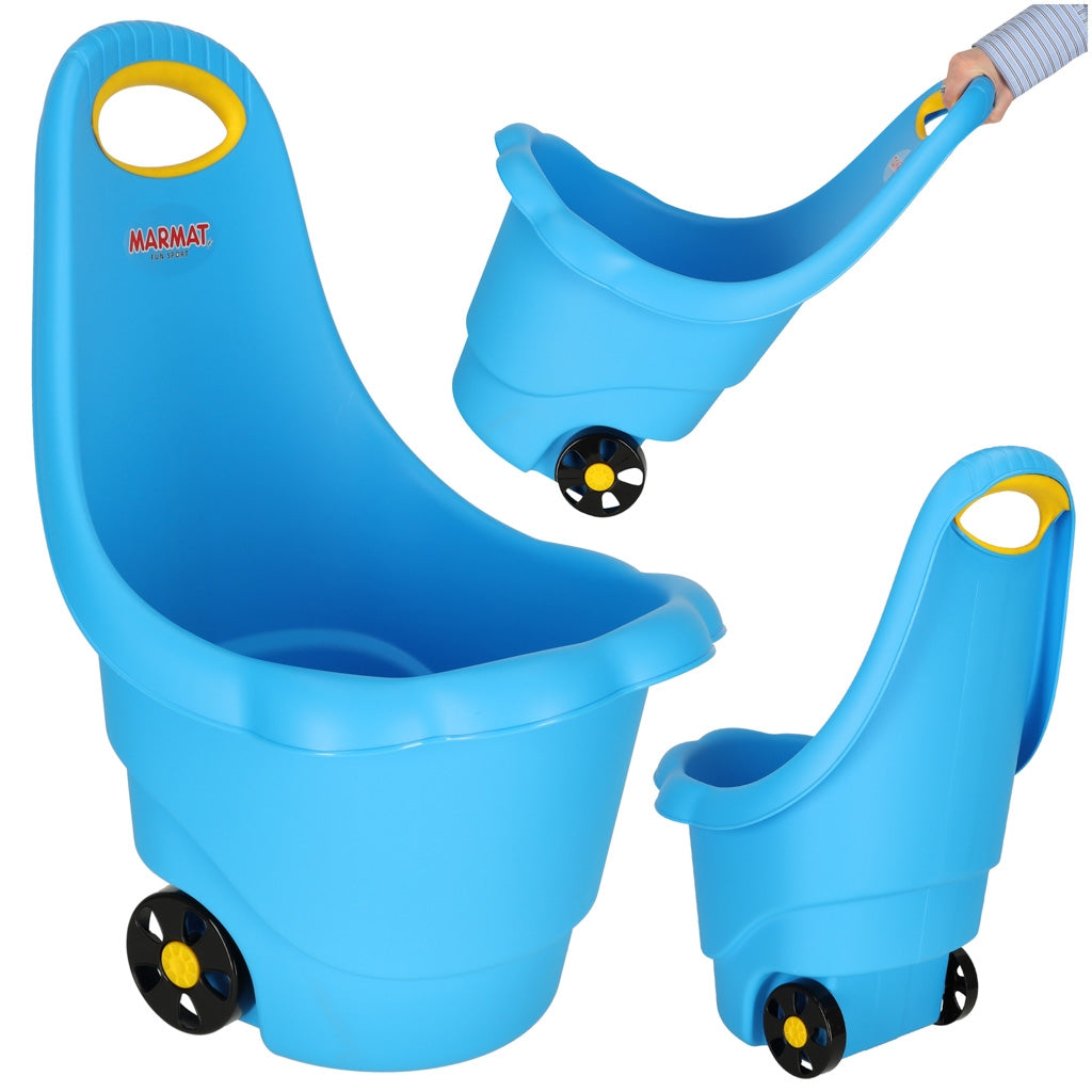 Children's multifunctional container wheelbarrow trolley container daisy blue