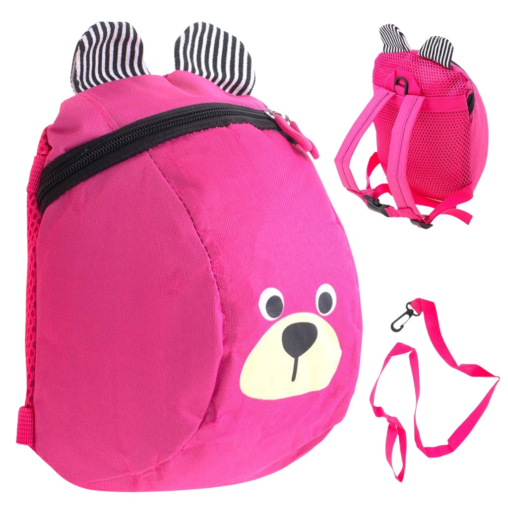 Children's nursery backpack teddy bear pink