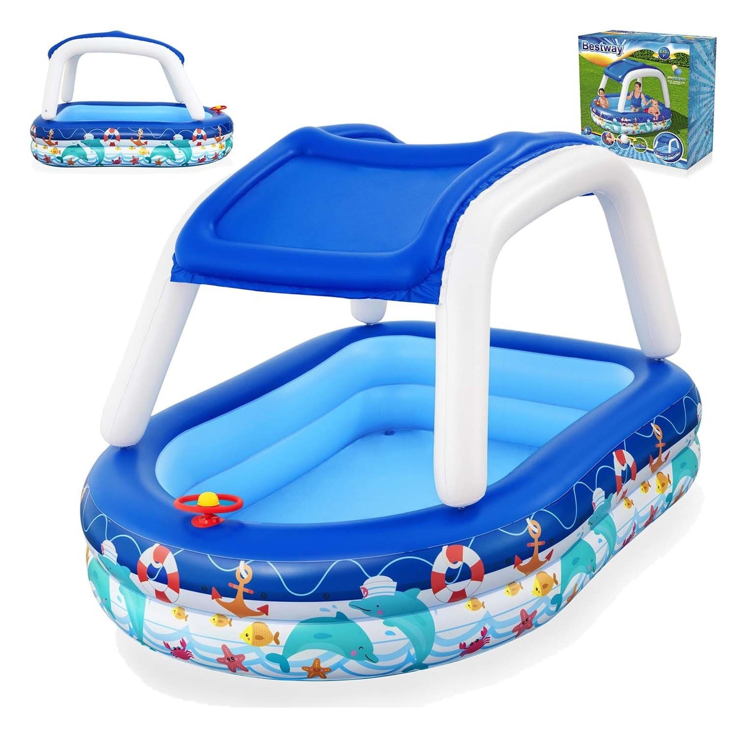 Children's pool with roof 213 x 155 x 132 cm Bestway 54370