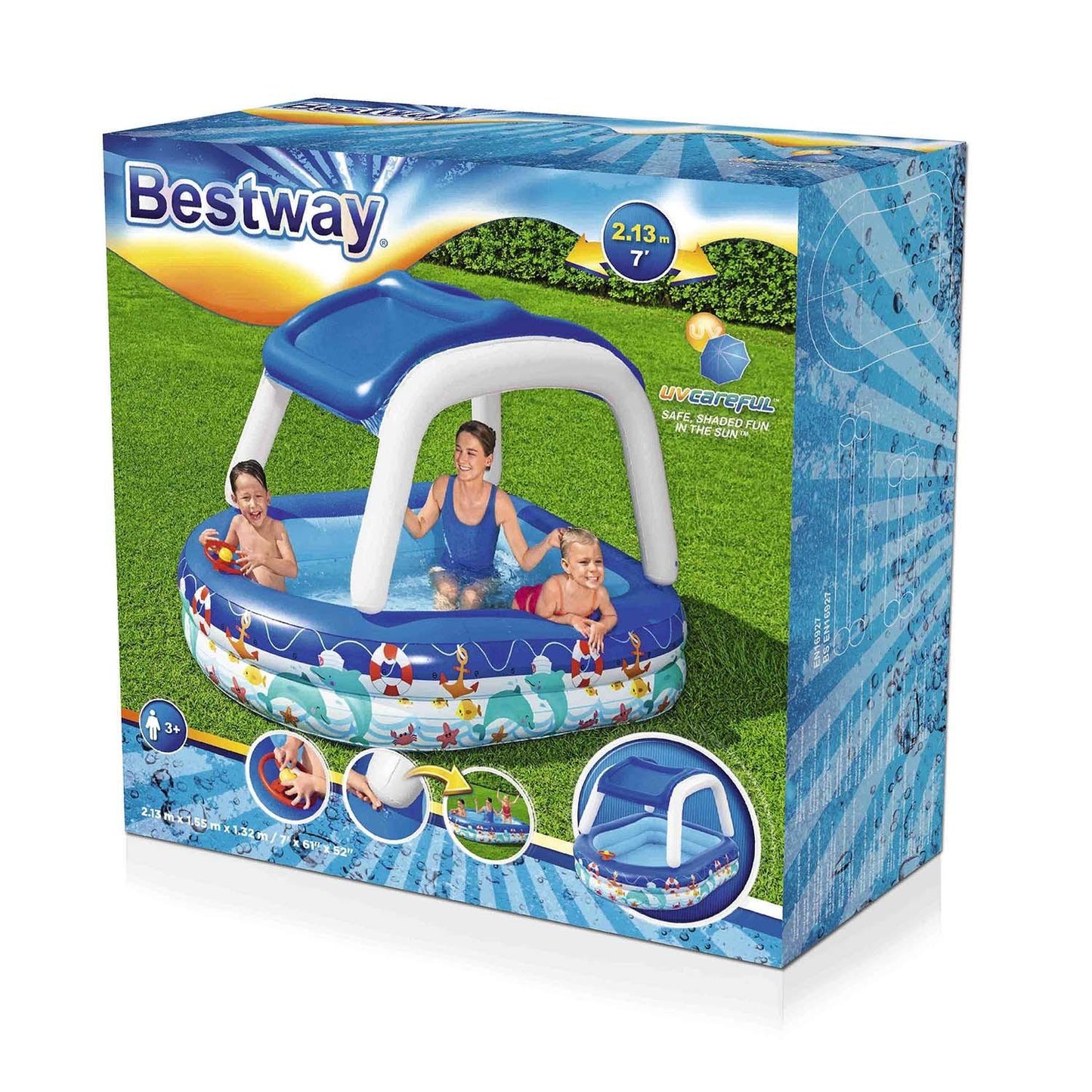 Children's pool with roof 213 x 155 x 132 cm Bestway 54370
